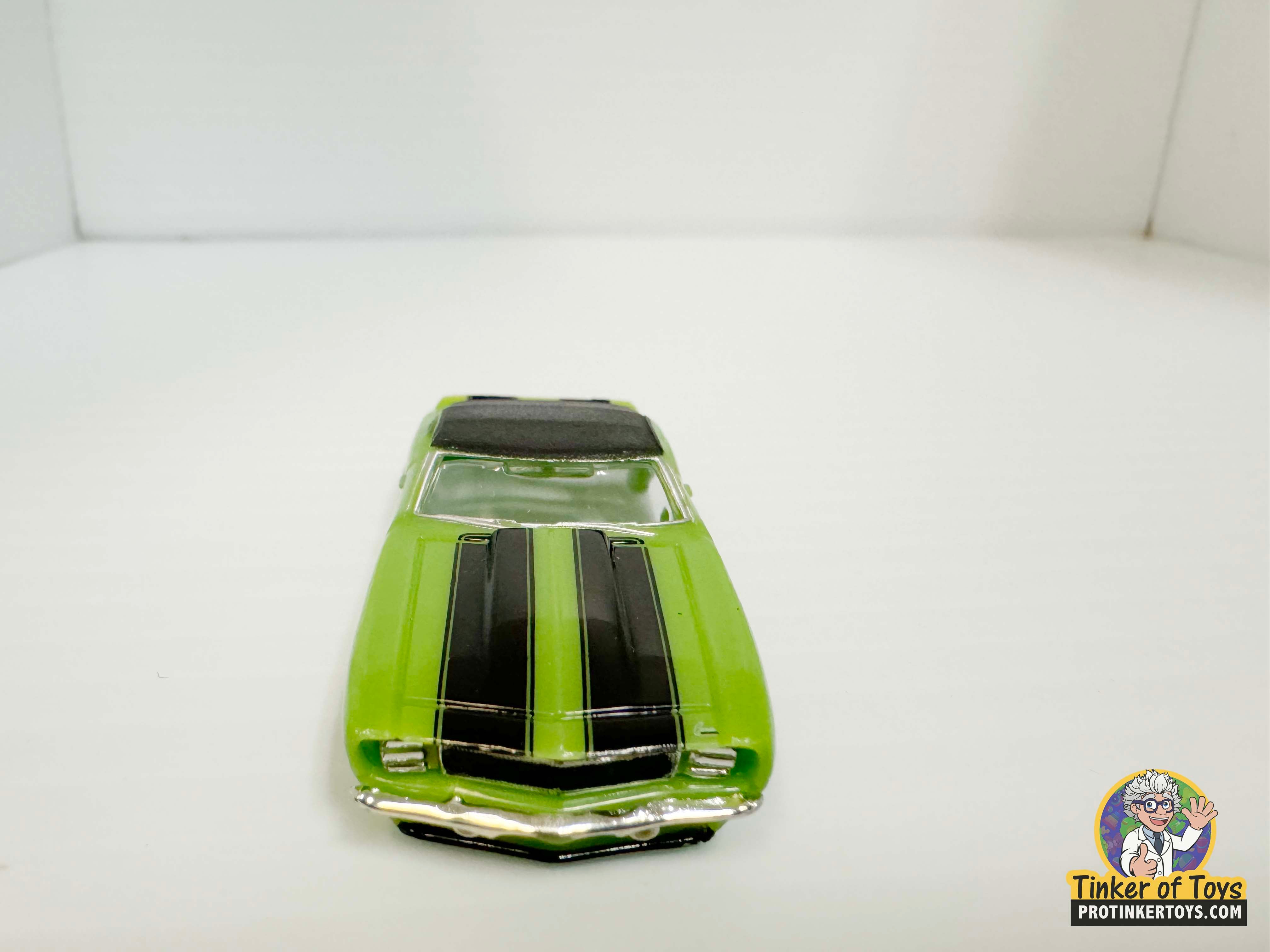 1969 Camaro RS Convertible Light Green with Black Stripes - Model Motoring Slot Car Gem!