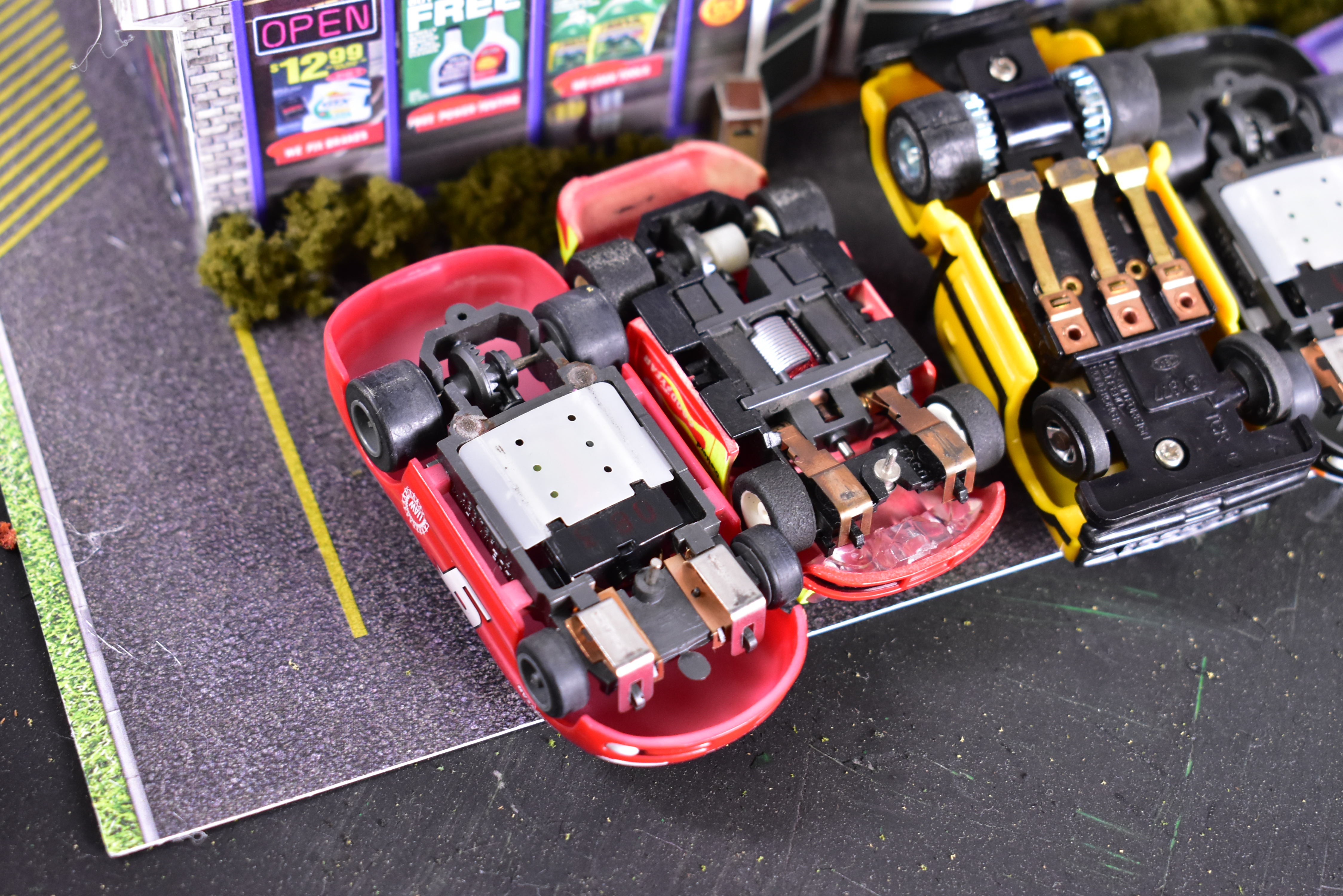 Frank's Used Car Lot - Exciting HO Assorted Slot Cars, Lot A by Tyco / Aurora