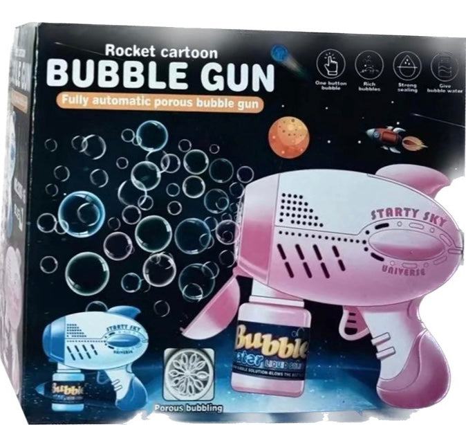 Amazing Cartoon Rocket Bubble Gun with Multi - hole | 89060 | BVP