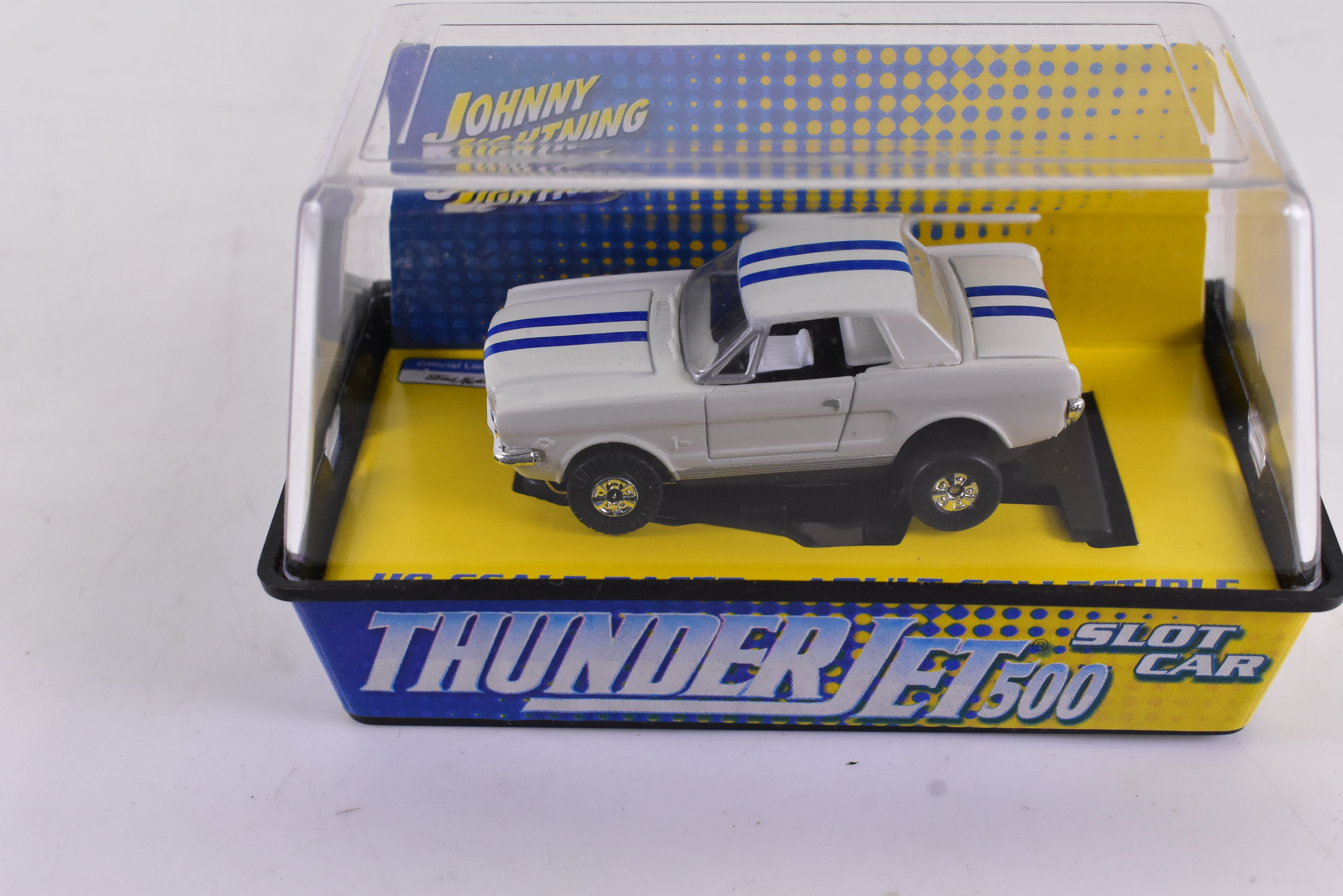 1965 Ford Mustang White ThunderJet 500 Chassis Ho Scale Racer - A Thrilling Auto World Collectible! | 340 - 3