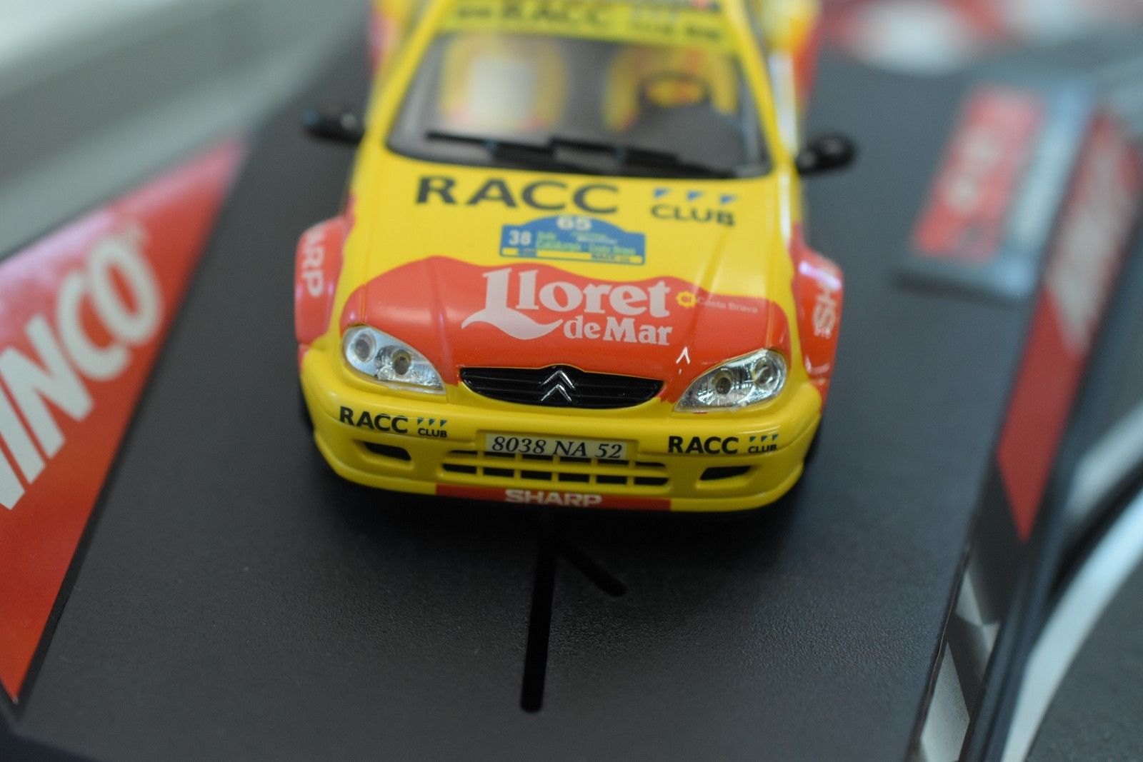 Ninco's Exciting Citroen Saxo JWRC 'RACC' D Sola Slot Car - 50266
