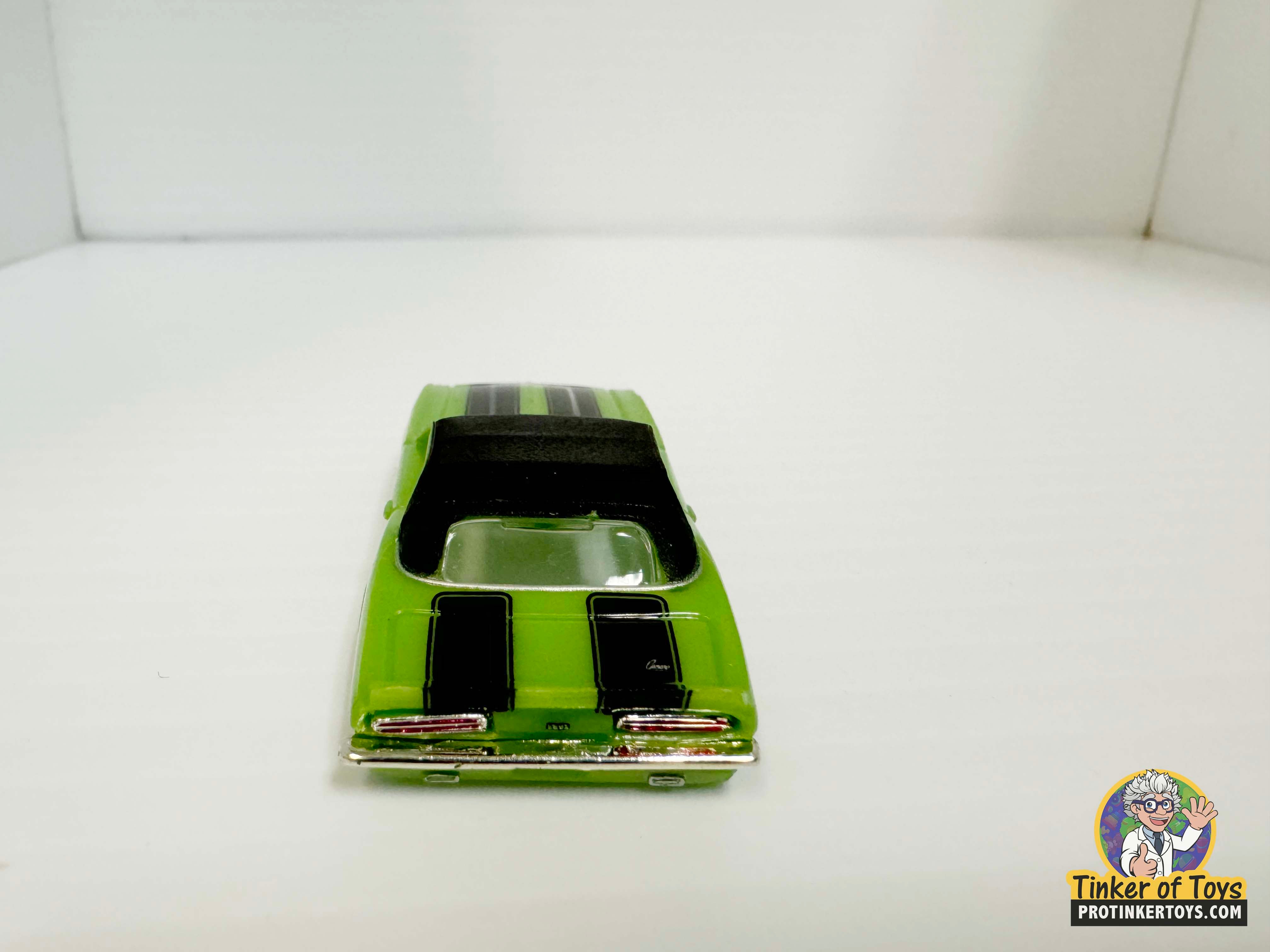 1969 Camaro RS Convertible Light Green with Black Stripes - Model Motoring Slot Car Gem!