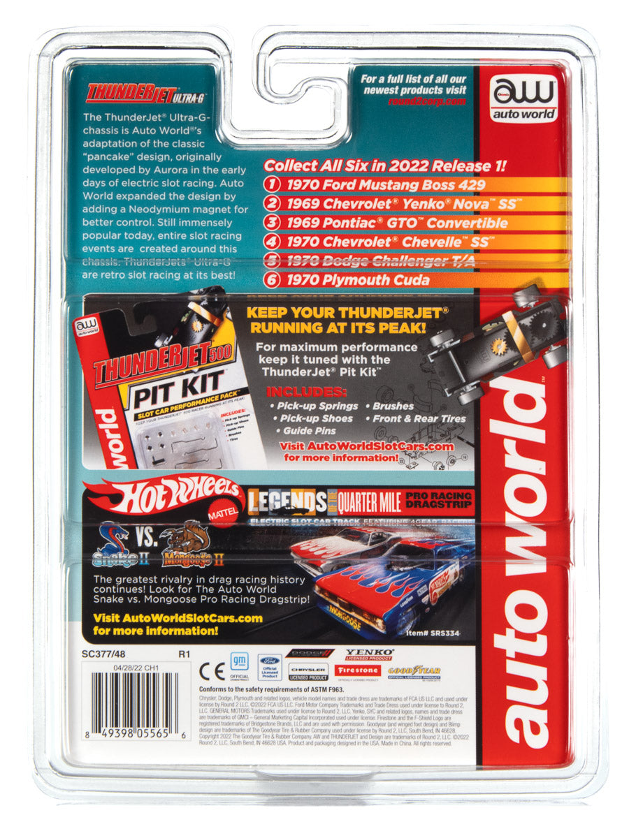 Auto World's Thunderjet Release 1 Slot Car Set - OK Used Cars SC377: A Racing Sensation!