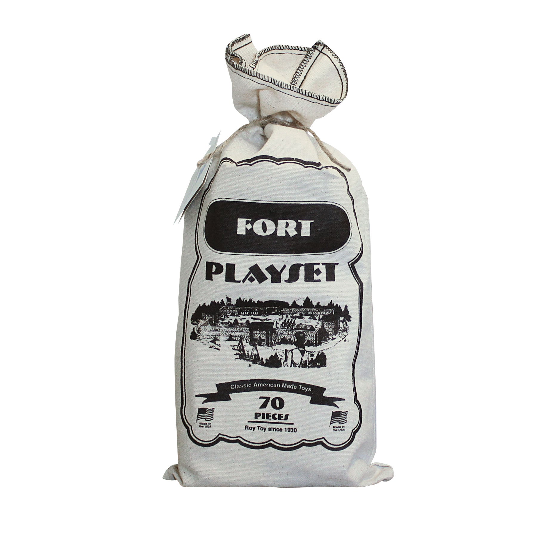 Roy Toy's Fort Pouch Log Building Set - A Timeless American Classic