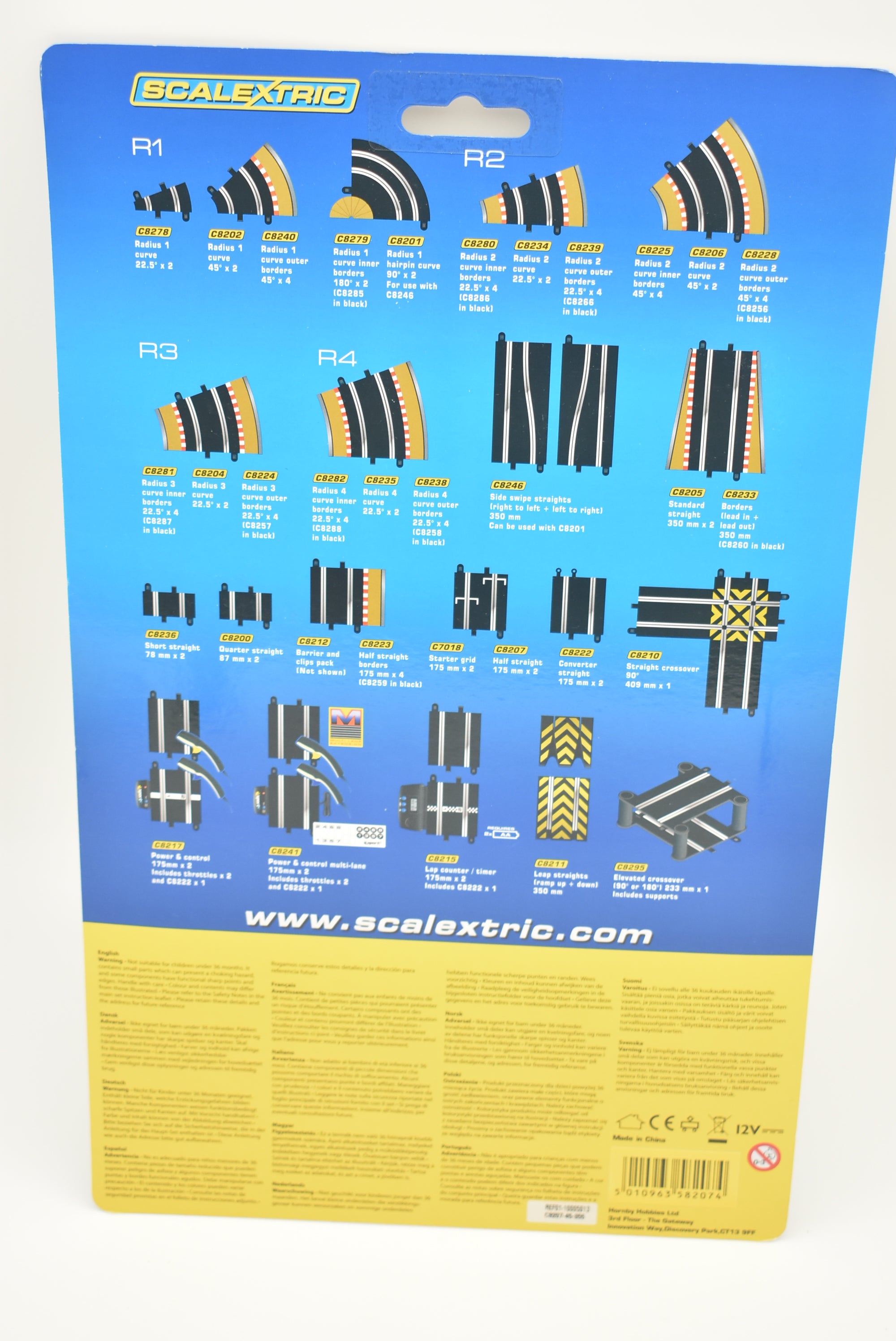 Scalextric 175mm Double Half Straight Track - C8207