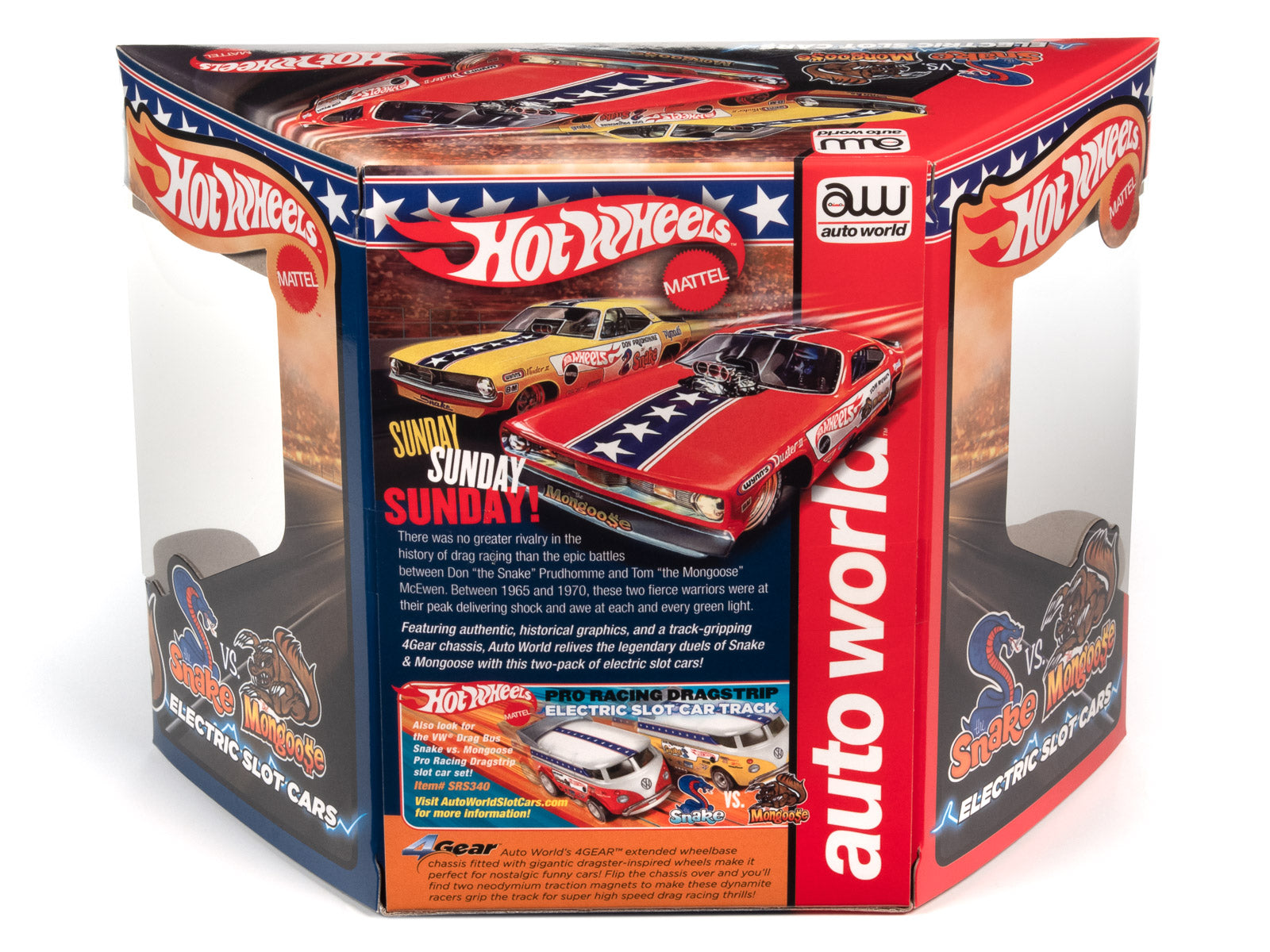 Hot Wheels Snake & Mongoose 2-Pack - 4Gear | SC2PK001 | Auto World - Relive the Drag Racing Rivalry!