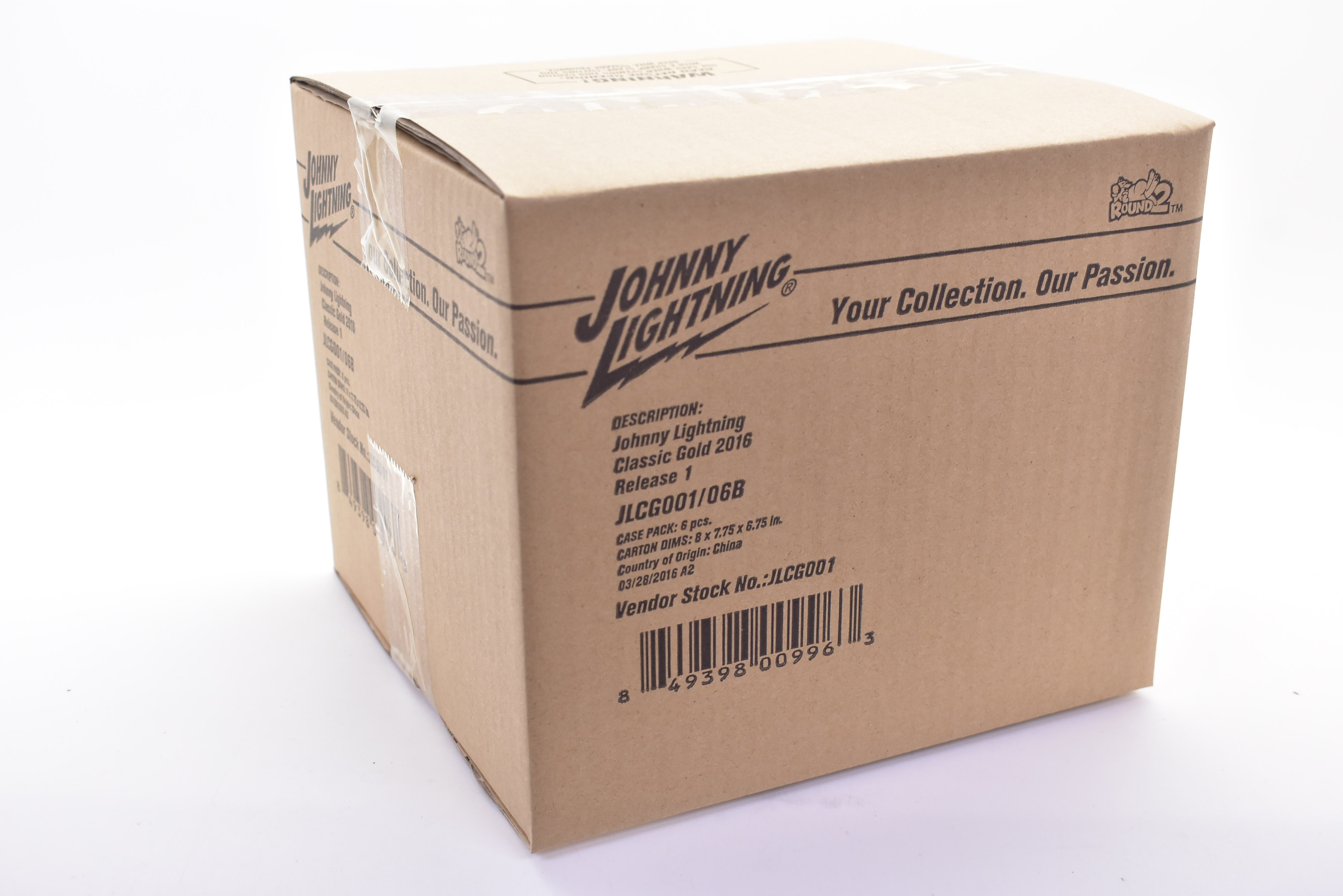 Johnny Lightning Classic Gold Collection: 6-Piece Set of 1/64 Scale Diecast Model Cars (JLCG001)