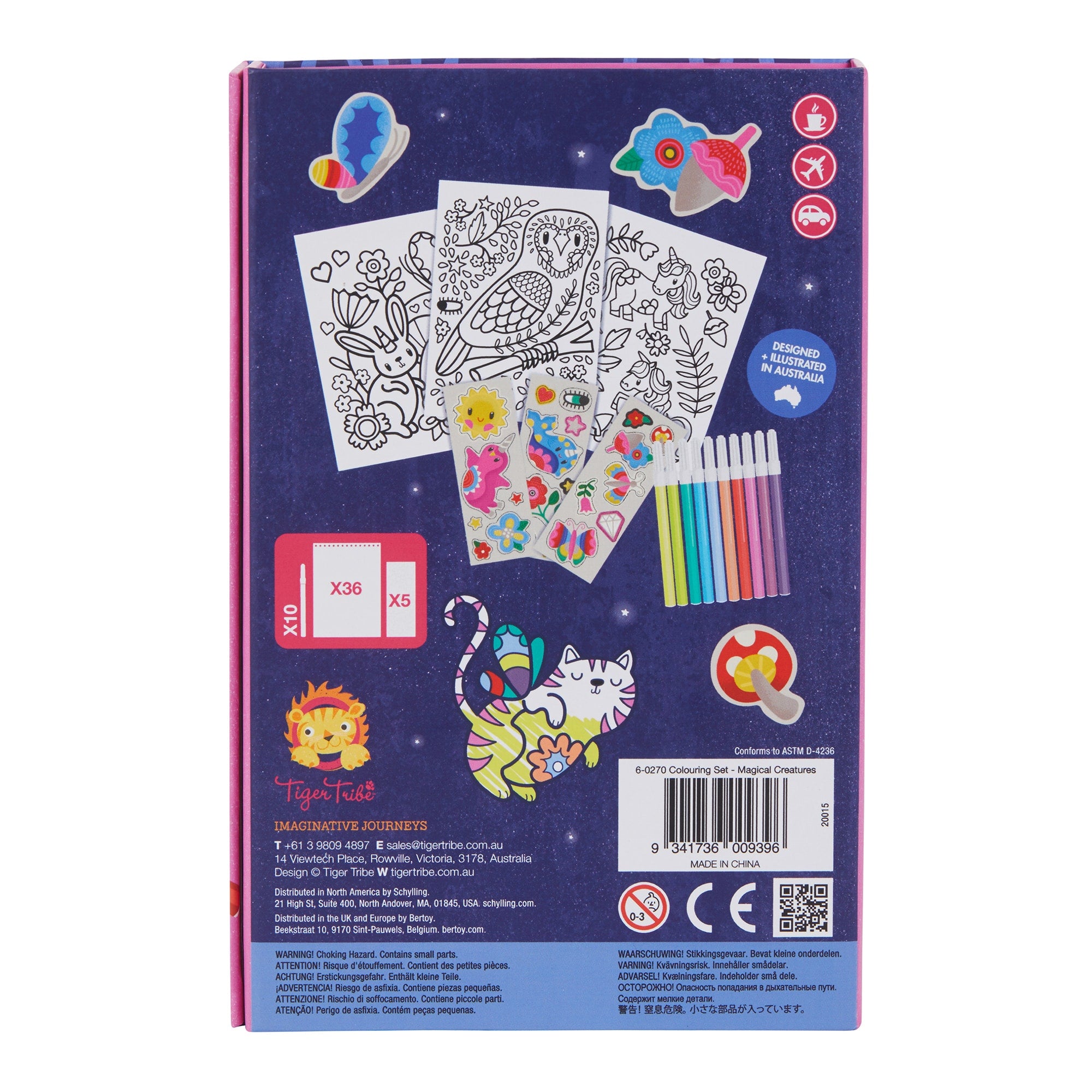 Tiger Tribe Magical Creatures Coloring Set - Unleash Your Child's Imagination!
