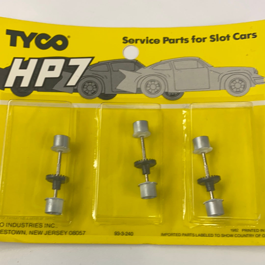 Tyco HP7 Rear Axle Set with Crown Gear and Hubs (3 Axles) | SKU 6578