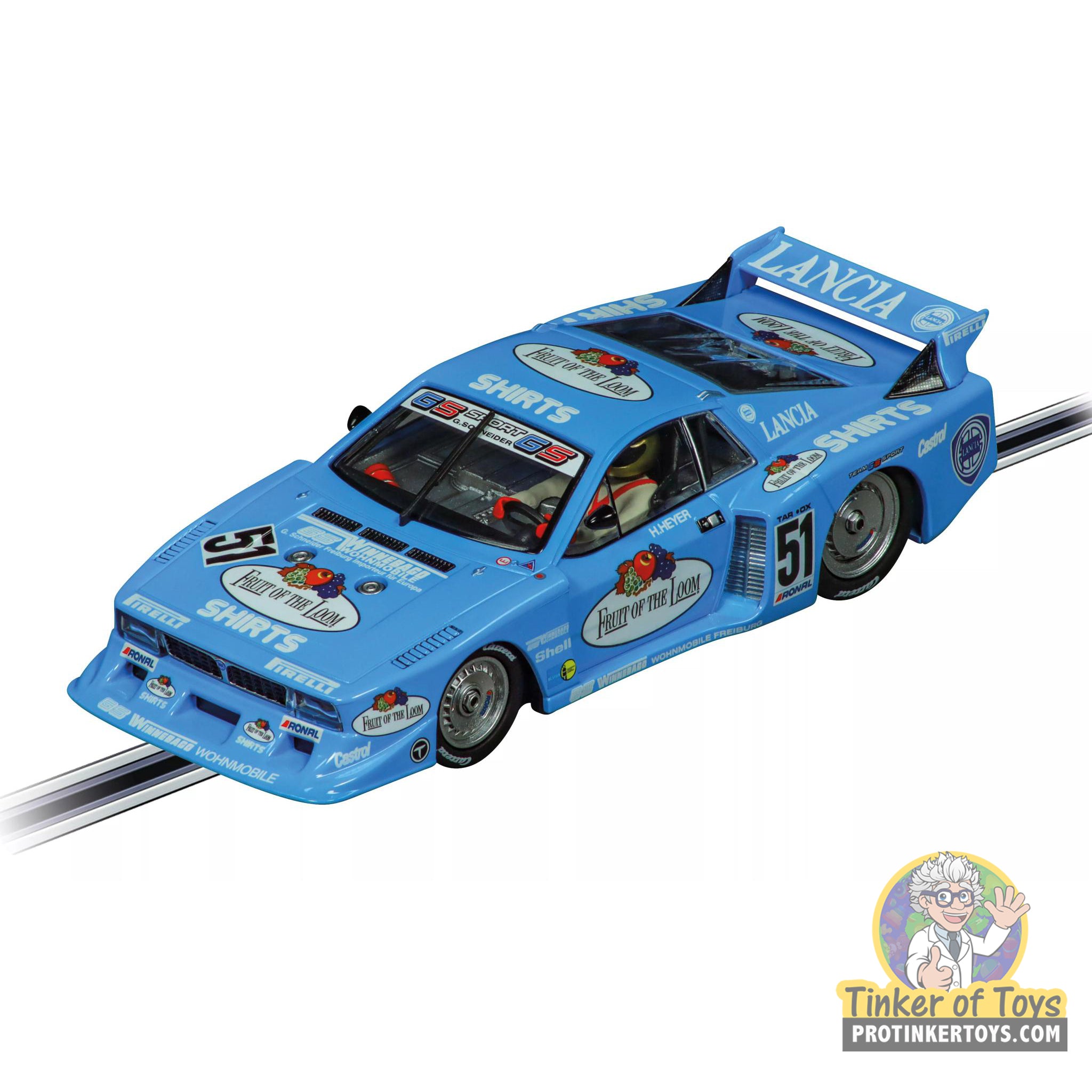 Lancia Beta Montecarlo Turbo Fruit of the Loom No.51 - Carrera Evolution 20027790 - Thrilling Slot Car!