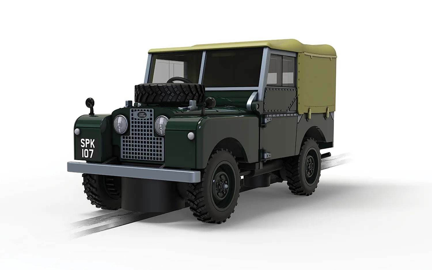 Scalextric's Iconic Green Land Rover Series 1 - C4441