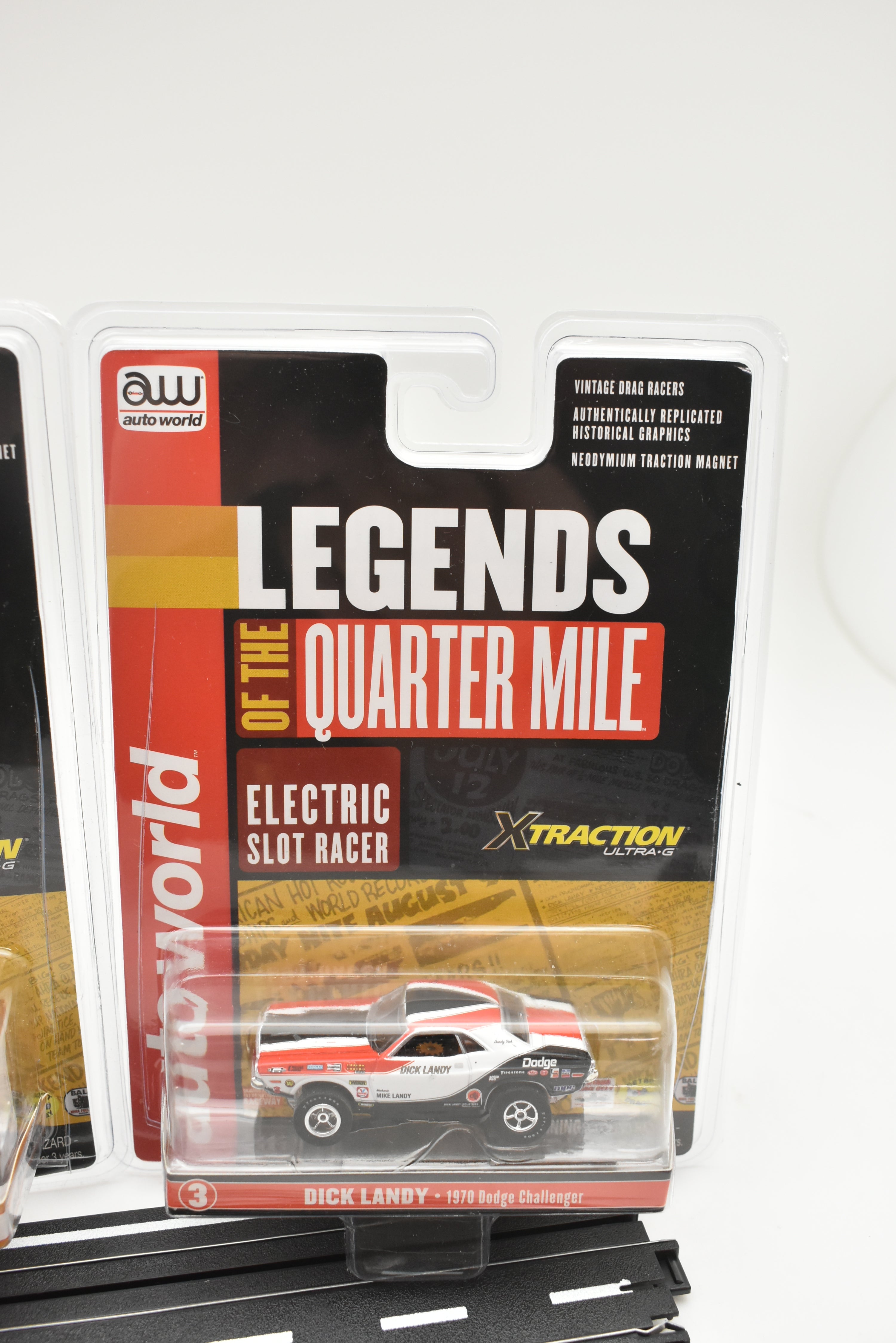 Get Your Hands on This 3-Pack of LEGENDS OF THE QUARTER MILE X-TRACTION SC351 Slot Cars!