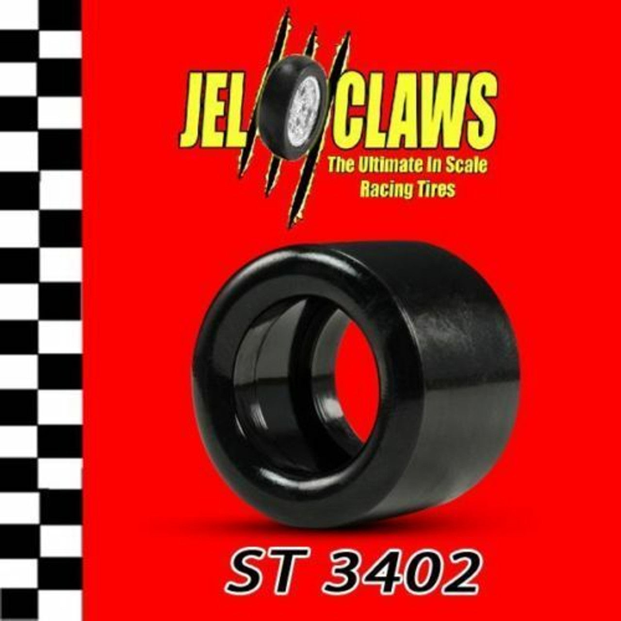 Unbeatable Jel Claw 1/24 Scale Slot Car Rear Tires for H & R Racing Chassis - ST 3402