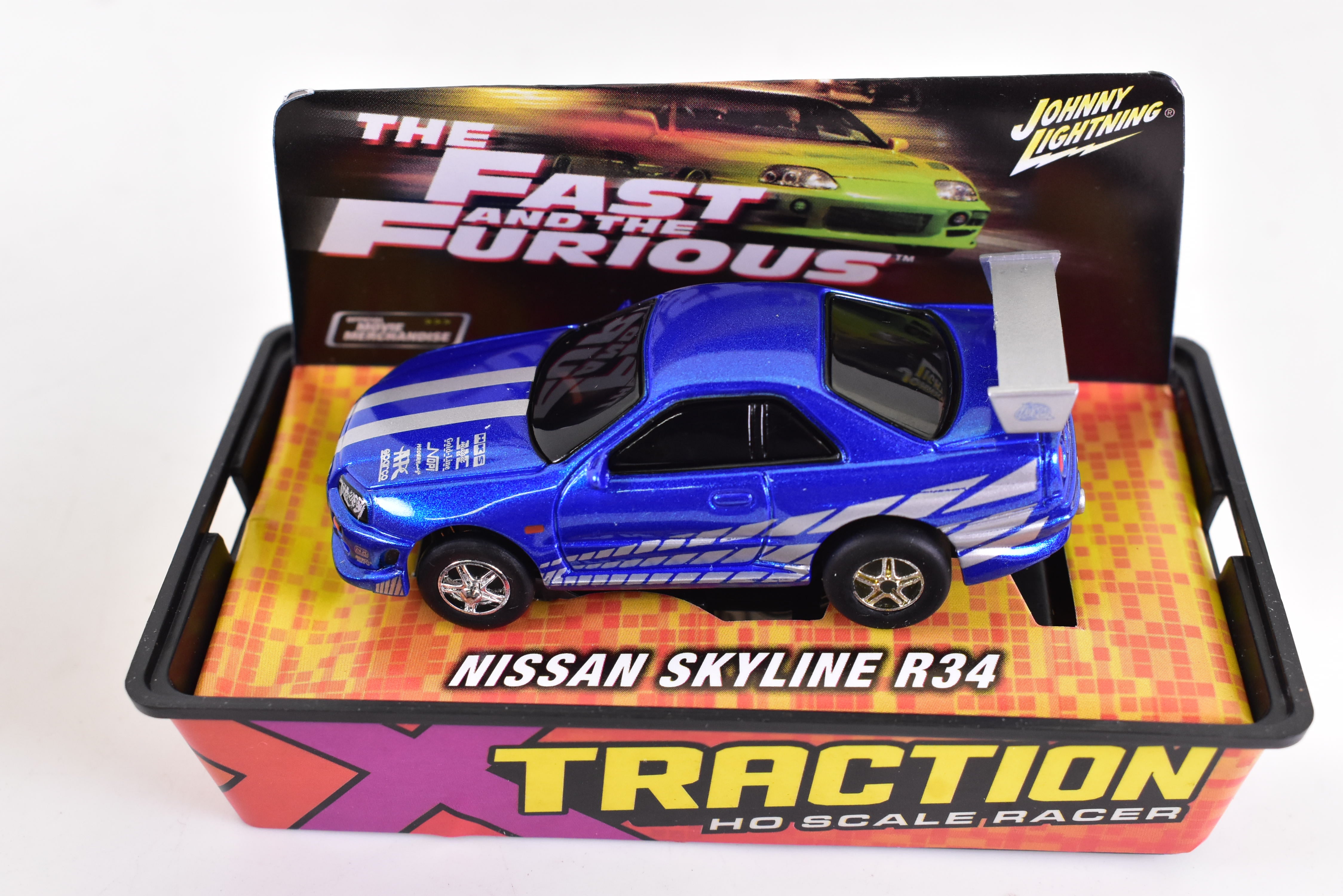 Nixxan Slyline R34 Blue Xtraction Chassis Ho Scale Racer - An Exciting Auto World Gem! | 503 - 3