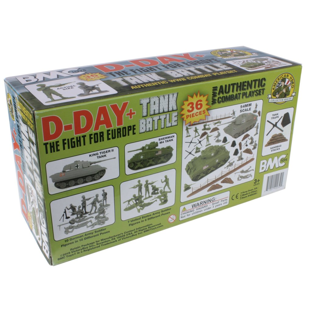 WW2 D-Day Tank Battle 36pc Playset | 40039 | BMC - Relive the Epic Battle!