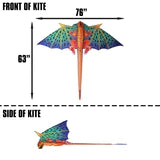 X Kites Air Watch Dragon DLX 3D Nylon Kite - The Ultimate WindZone Adventure! | 82831 | Brain Storm