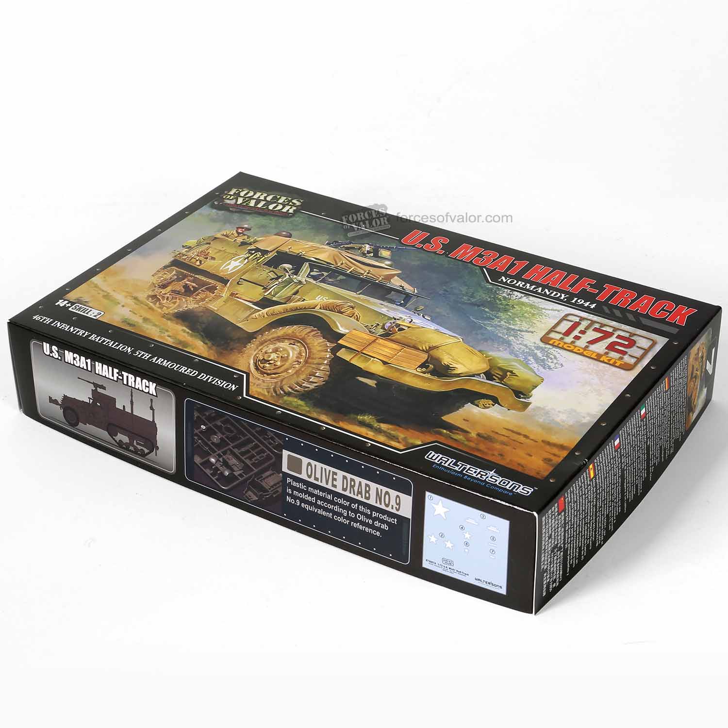 Don't Miss! Waltersons 1:72 Scale U.S. M3A1 Half-Track Kit 873007A
