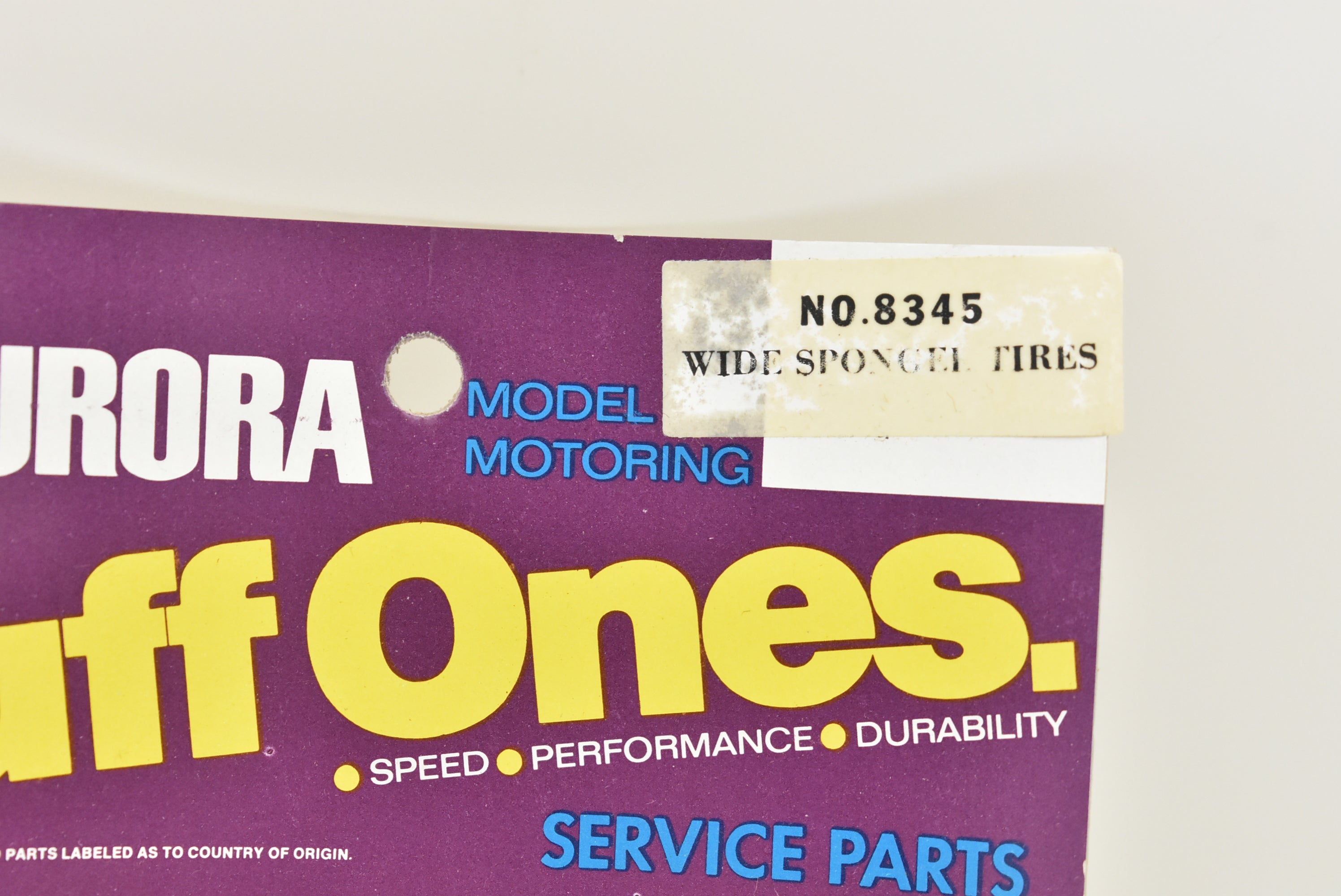 Tuff One Sponge Tires - 1 Card of 12/Pk by Aurora Model Motoring