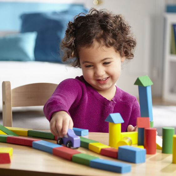 Melissa & Doug's Enchanting 100-Piece Wood Block Set - Unleash Creativity!