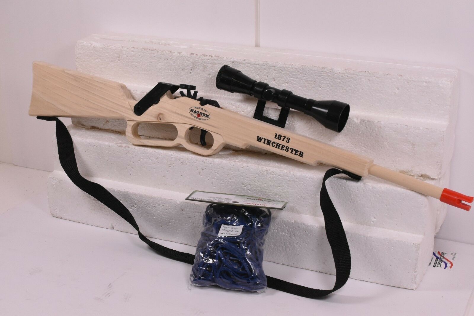 Winchester 1873 Rifle with Scope & Free Ammo - Magnum Rubber Band Gun GL21873SSS