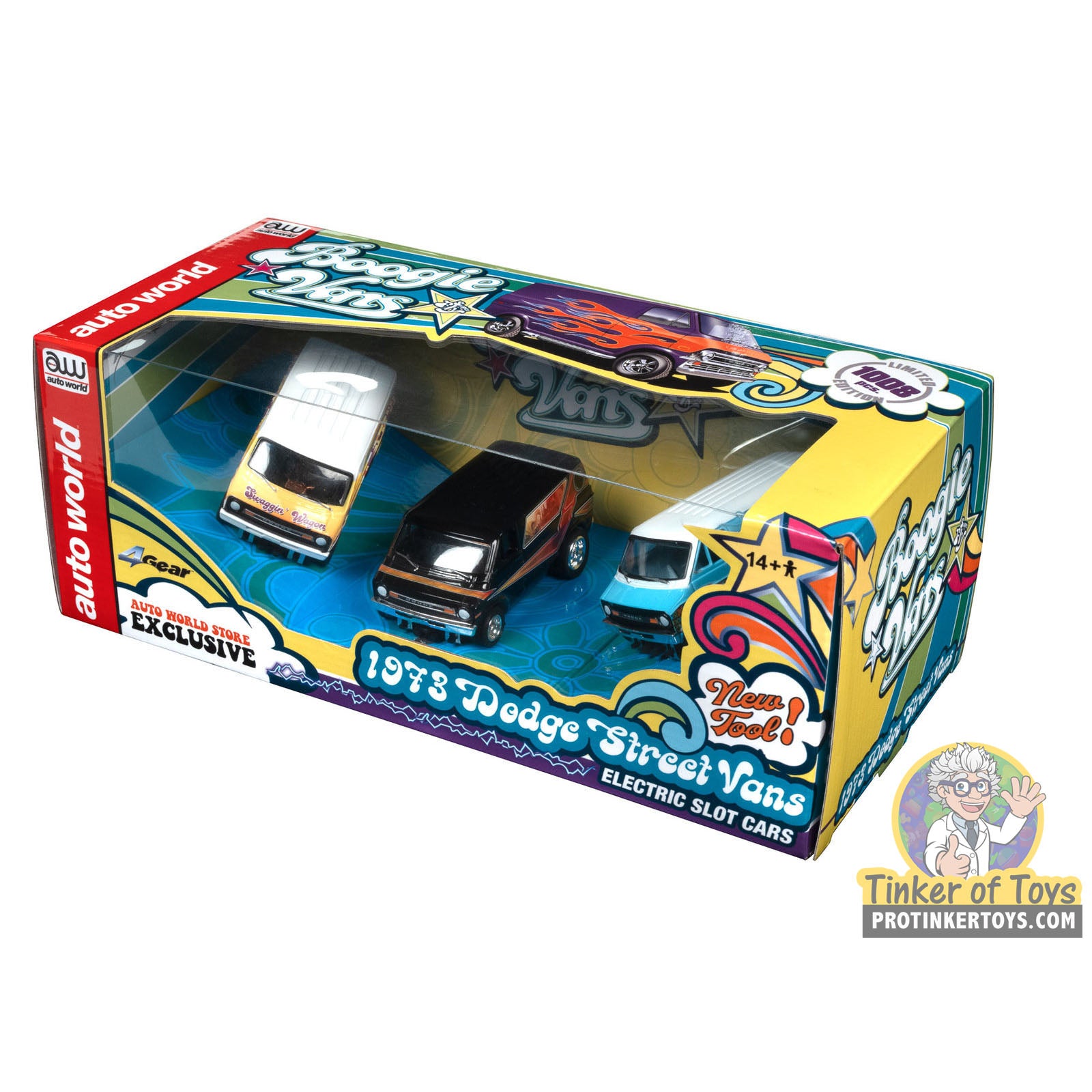 AW Exclusive 4Gear 1973 Dodge Van 3 - Car Set | SCM165 by Auto World