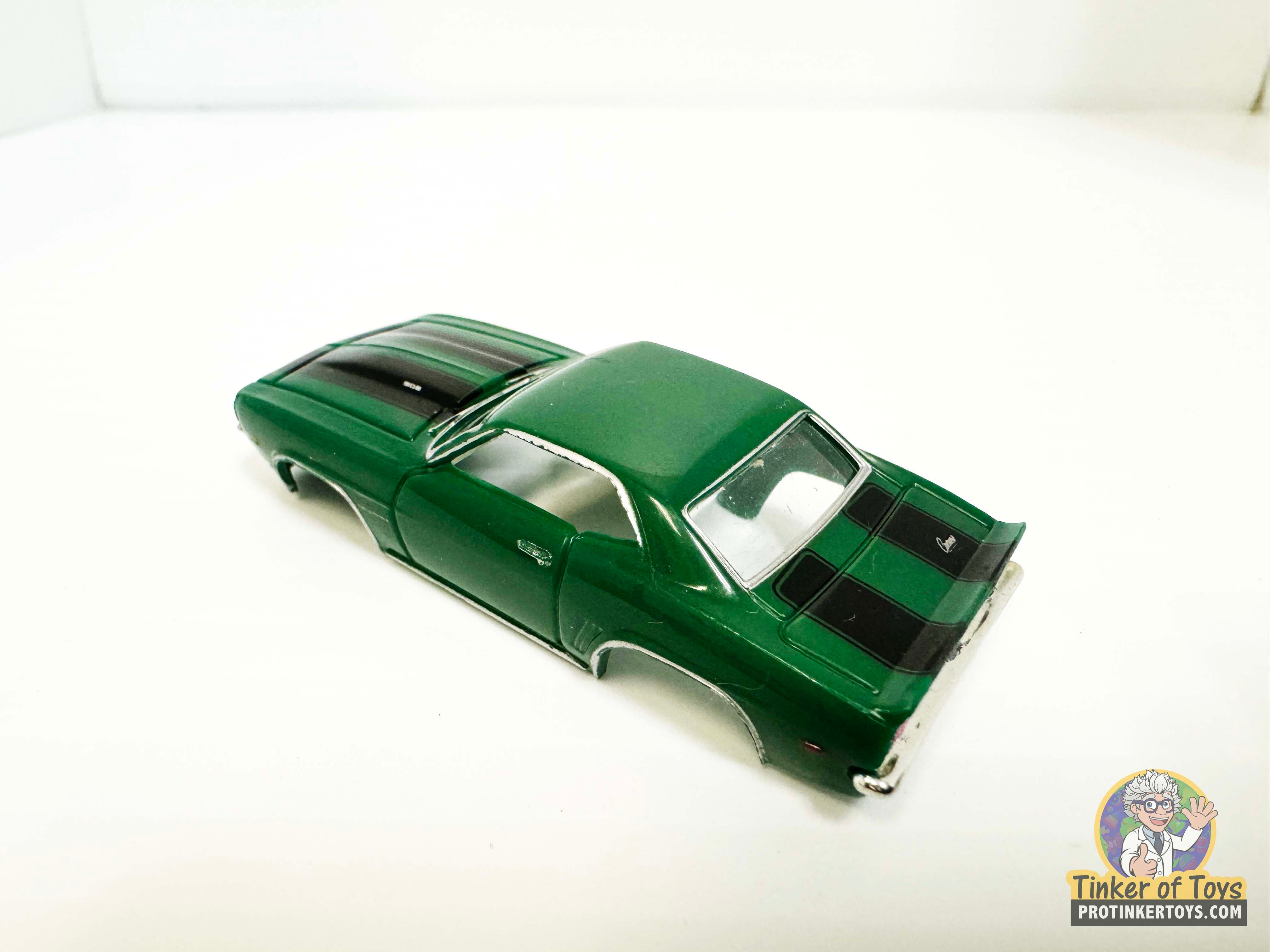 1969 Camaro Z/28 Dark Green with Black Stripes - Model Motoring's Iconic Slot Car