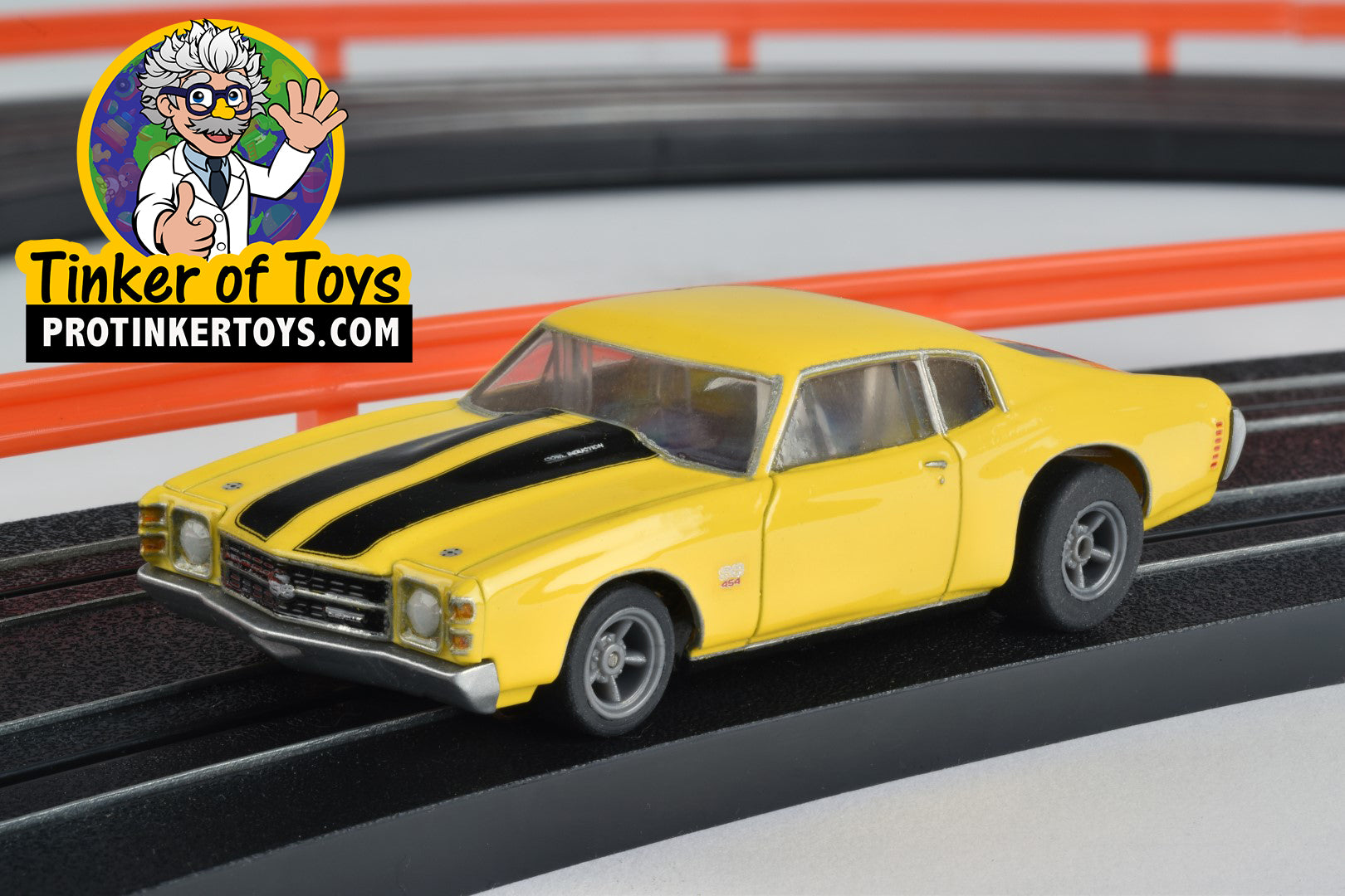 1971 Yellow Chevelle 454 - AFX/Racemasters Slot Car 22050