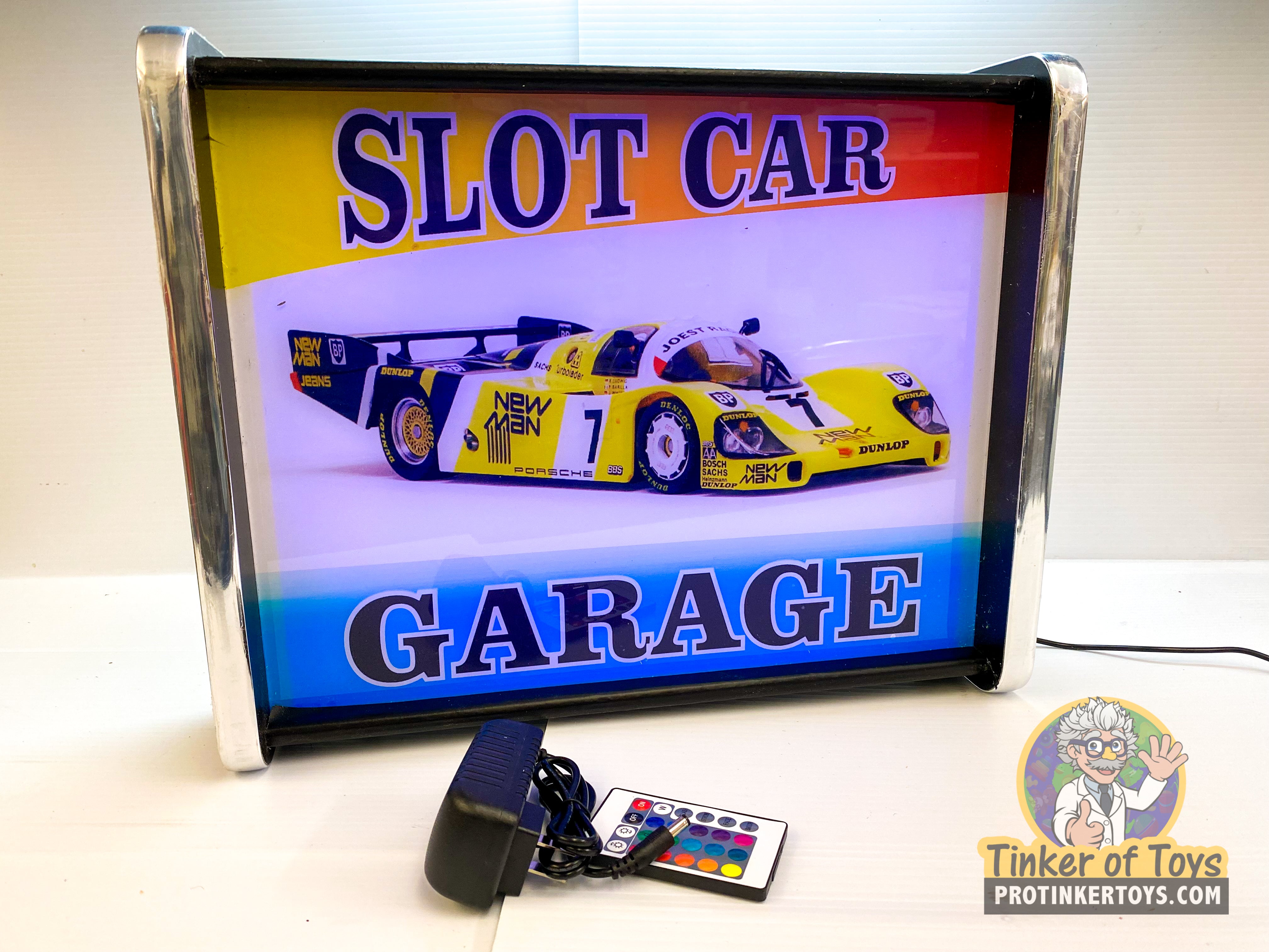 Illuminating Slot Car Garage Display Sign - A Must - Have!