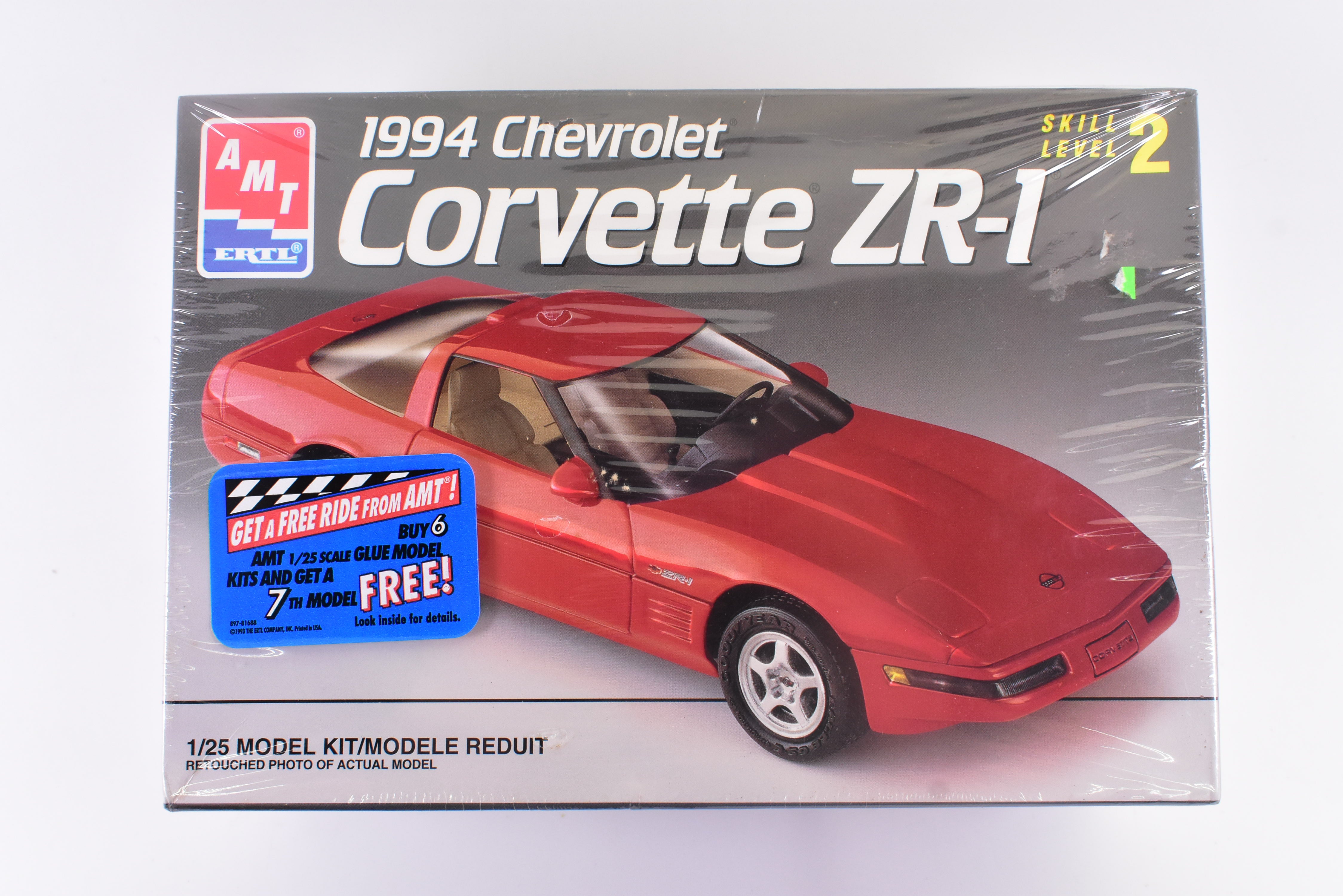 Rare 1994 Chevrolet Corvette ZR-1 1:25 Scale Model Kit by AMT/ERTL - A Vintage Collectible!
