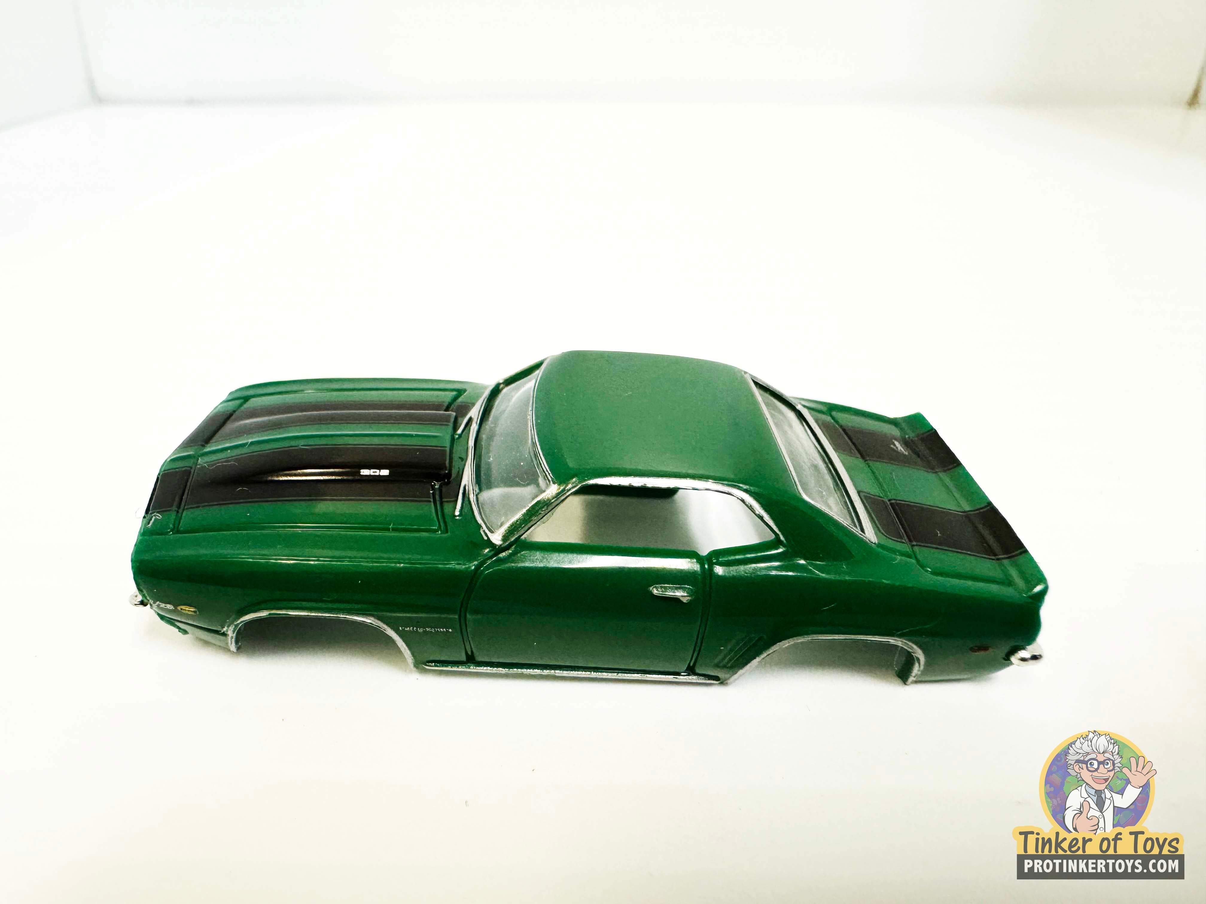 1969 Camaro Z/28 Dark Green with Black Stripes - Model Motoring's Iconic Slot Car