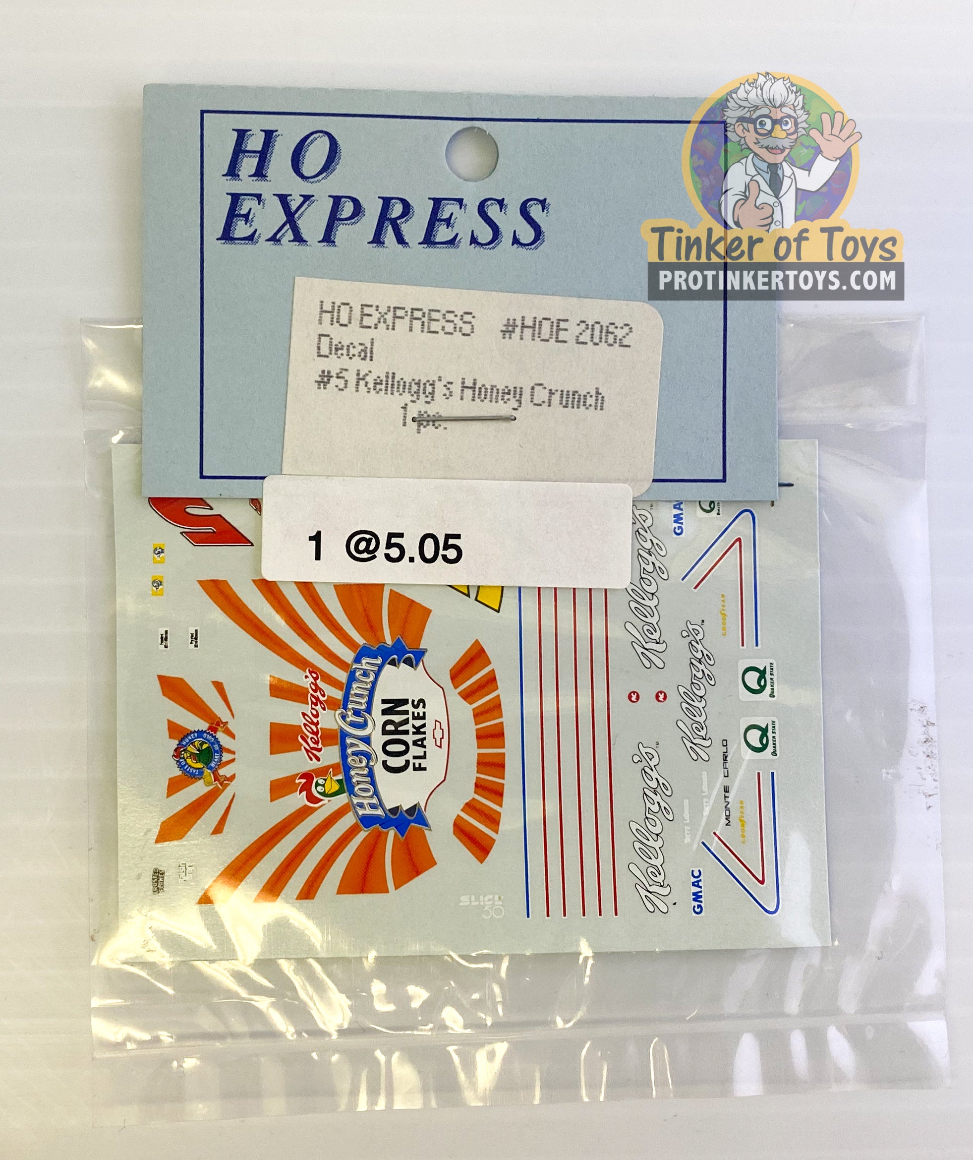 Exciting HO Express Slot Car Decal Sticker Pack 2060 - 2069