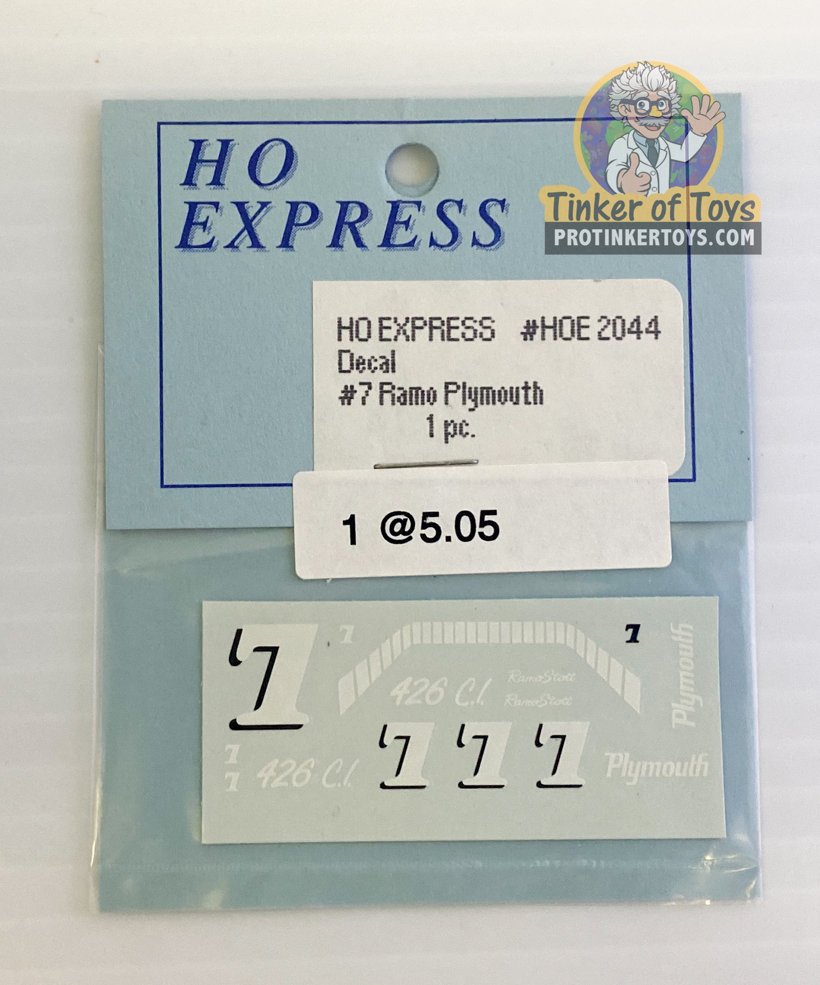 Exciting HO Express Slot Car Decal Sticker Pack (2040 - 2049)!