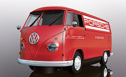 Scalextric Red Volkswagen Panel Van with Lights - C3755