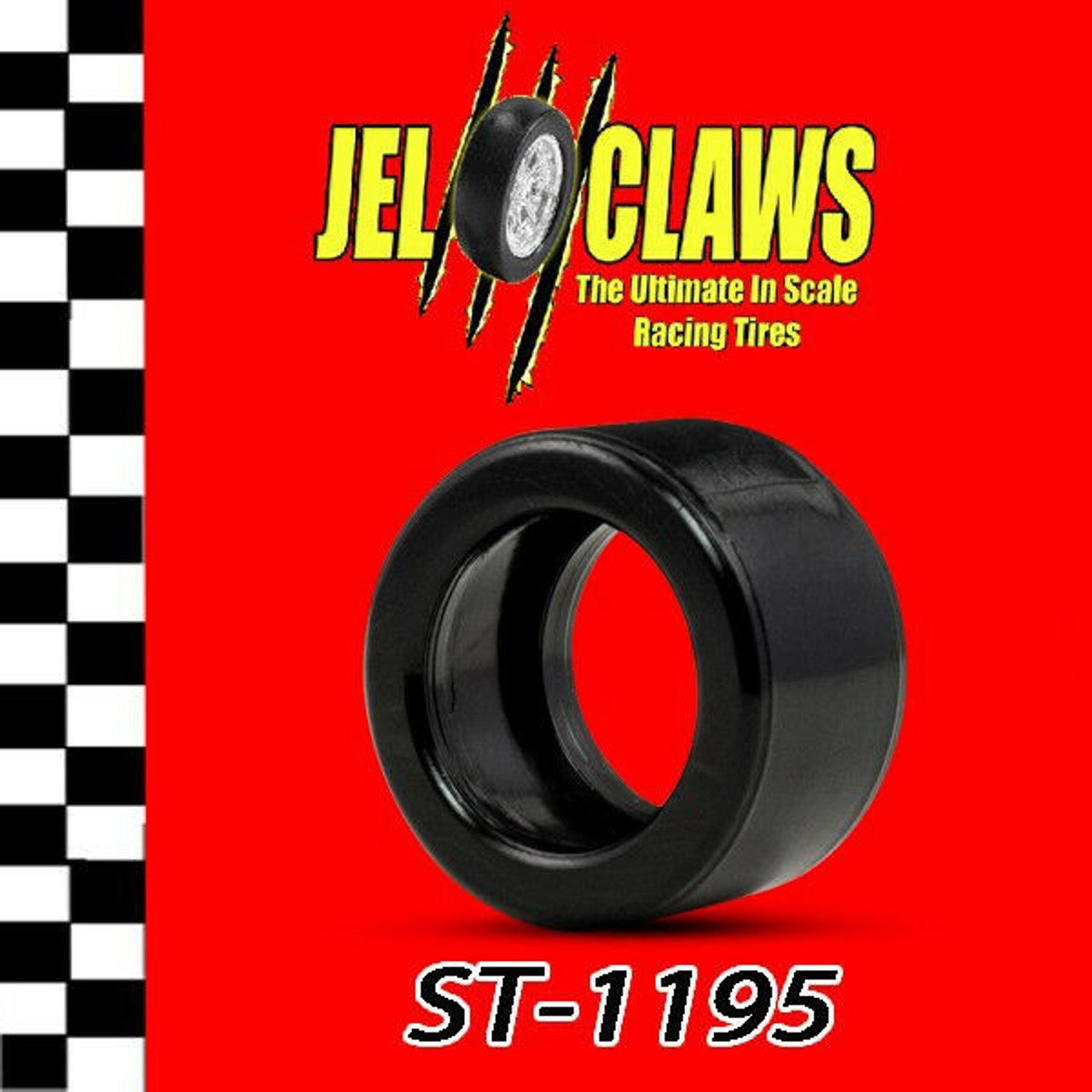 Jel Claw ST 1195 Scale Slot Car Tires for 1/32 Slot It Porsche 956 and Nissan GT 1 Race Cars