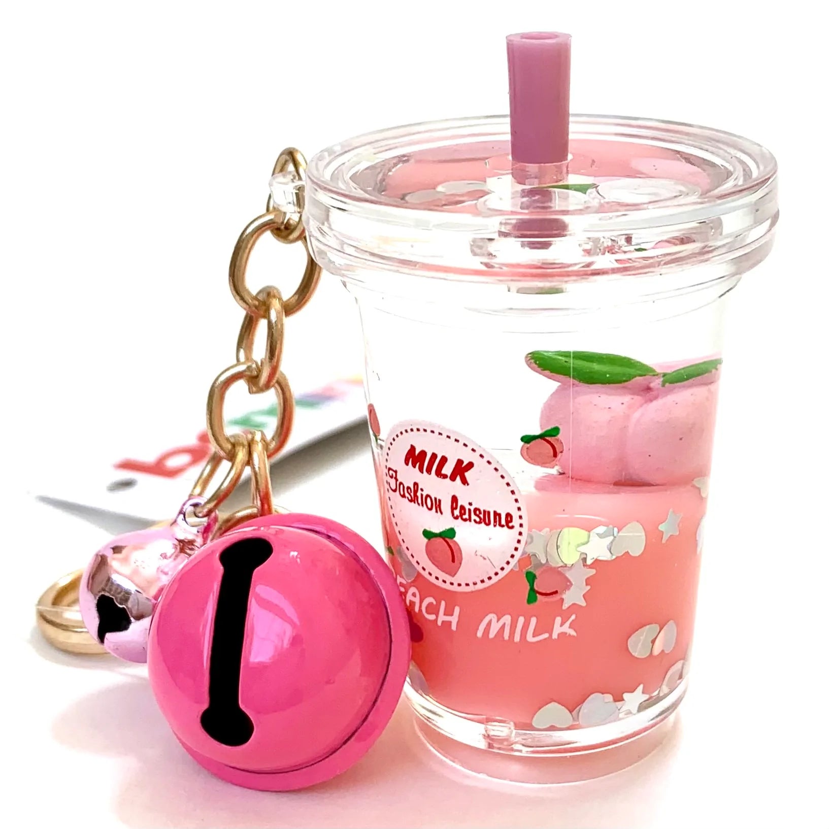 Charming Peach Milk Floaty Key Charm | 12065 | BCmini