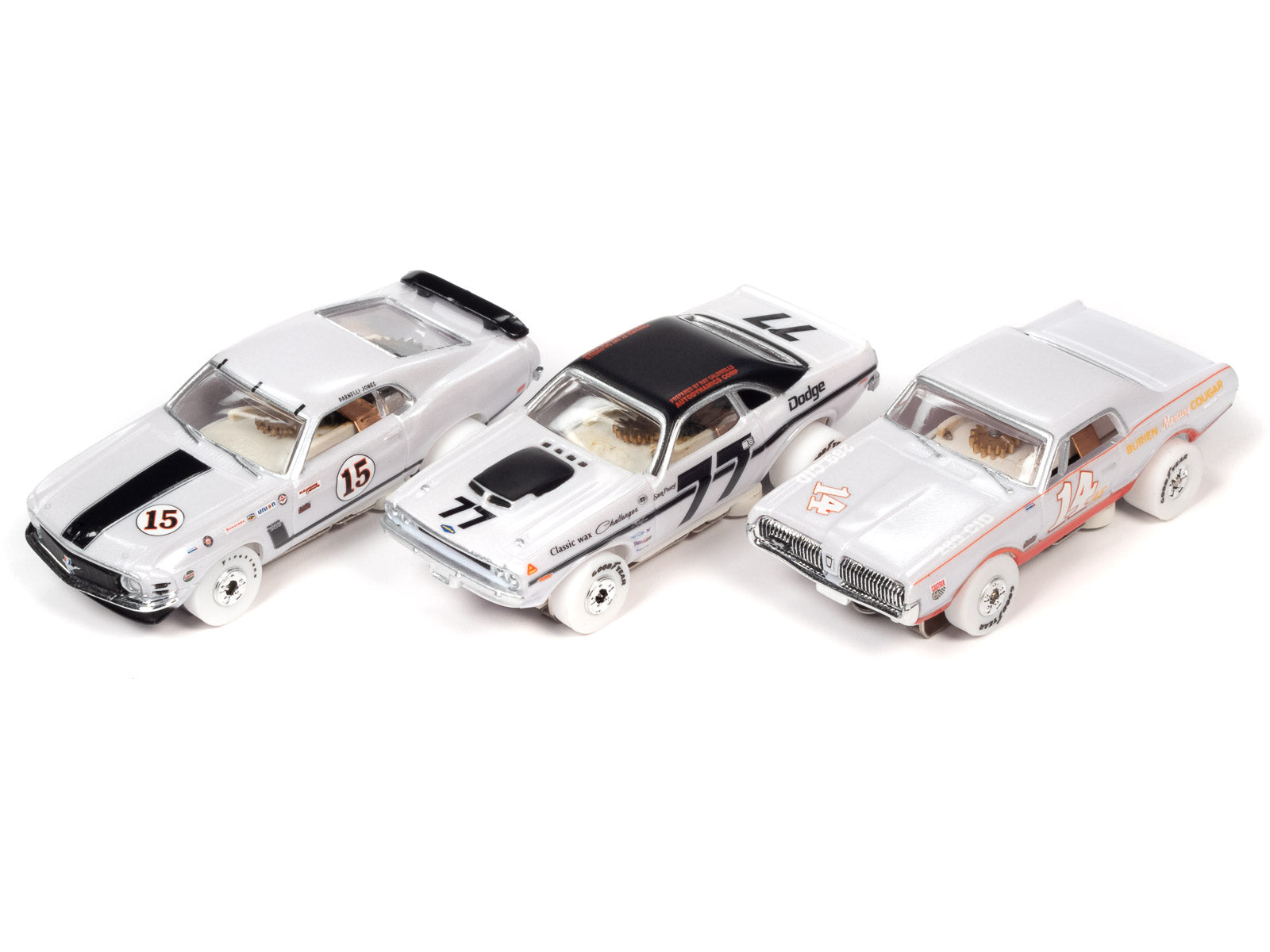 Auto World iWheels White Trans Am Racers - Thunderjet Release 30 SC357: The Ultimate Slot Car Collection