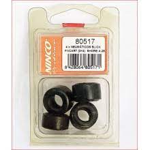 NINCO 1/32 Slot Cars - 4 Neumaticos Slick Tires F1/Cart (2+2) Shore A-26 | 80517