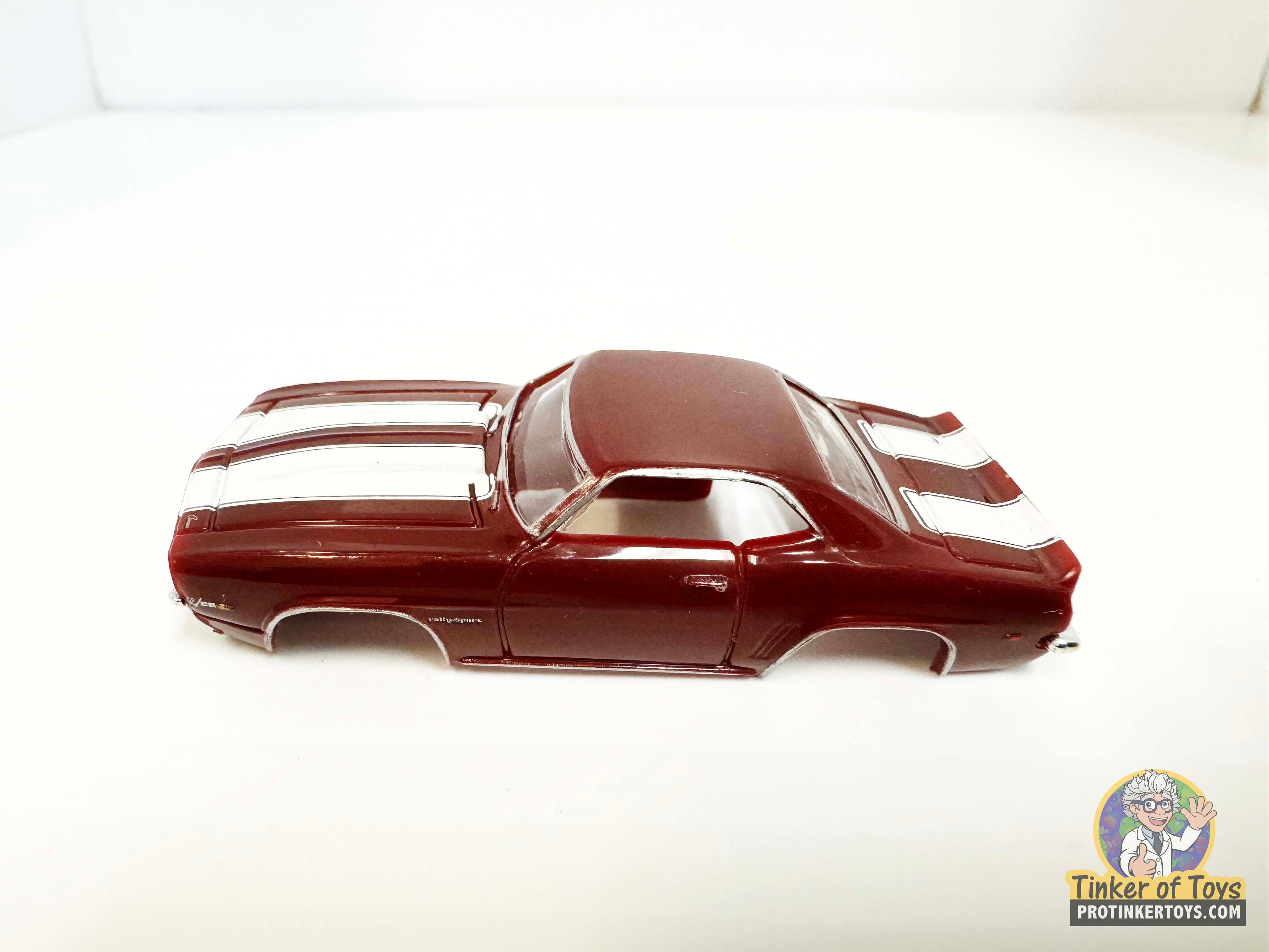 1969 Camaro Z/28 in Stunning Maroon with White Stripes - Model Motoring's Slot Car Gem | MM08051