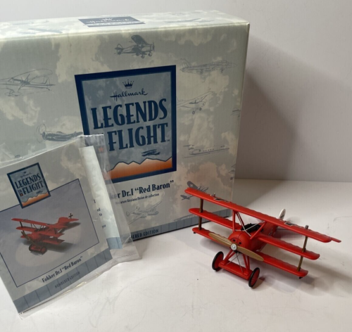 Second Chance! Hallmark Legends in Flight Red Baron Fokker Dr1 Numbered Edition QHA1005 - A Rare Collectible!