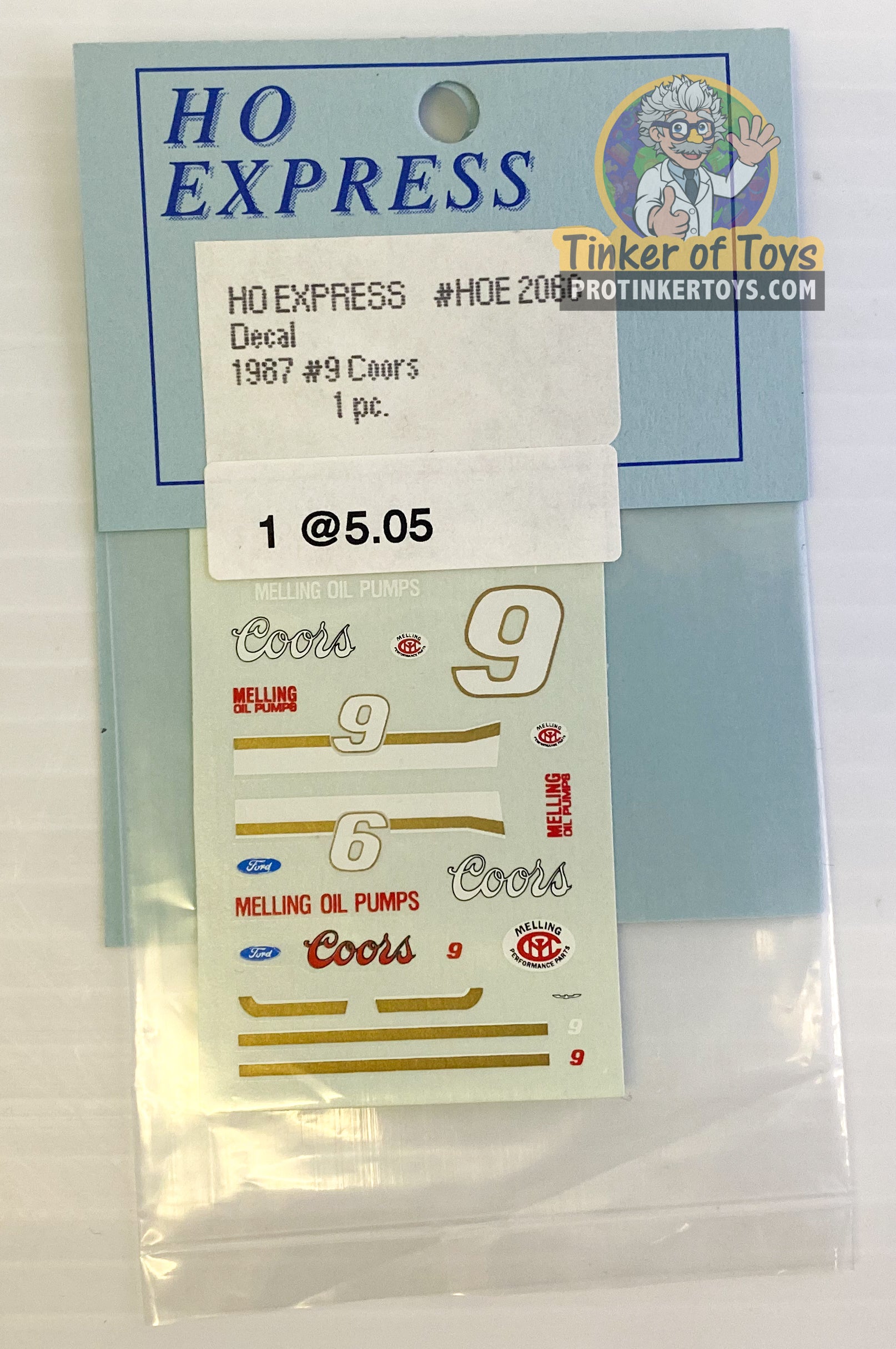 Exciting HO Express Slot Car Decal Sticker Pack 2060 - 2069