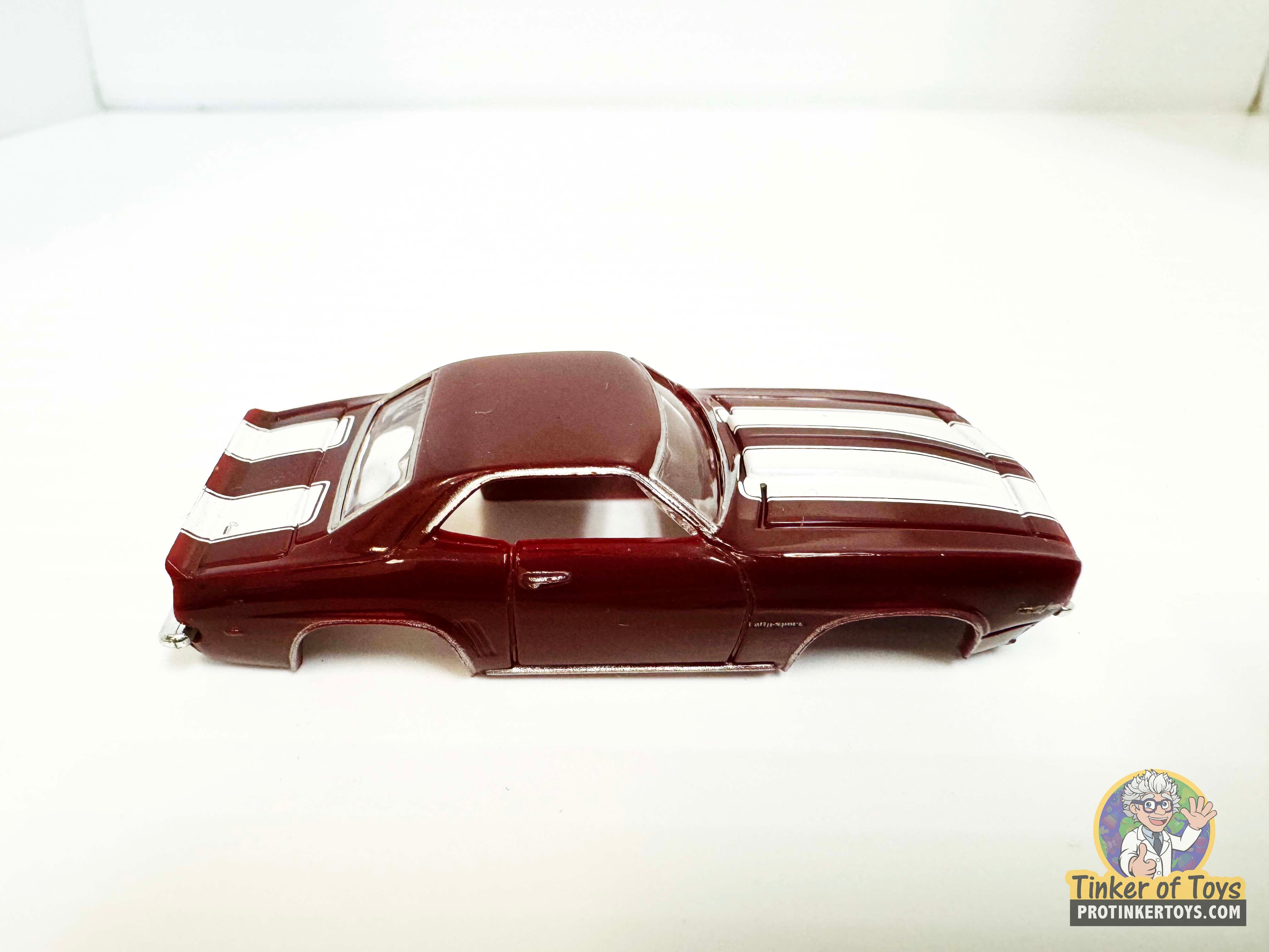1969 Camaro Z/28 in Stunning Maroon with White Stripes - Model Motoring's Slot Car Gem | MM08051