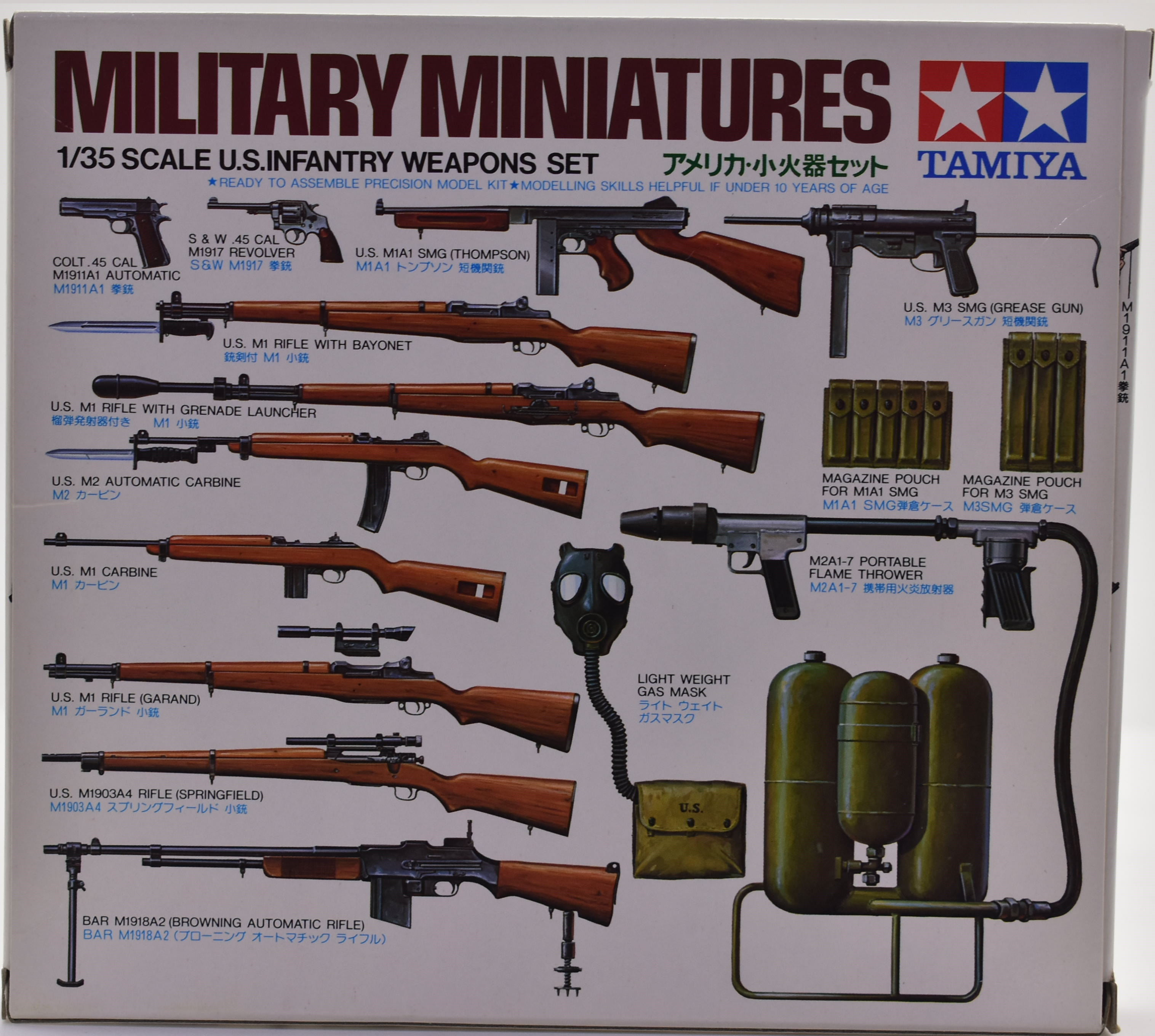 Tamiya's Amazing 1:35 Scale Military Miniatures U.S. Infantry Weapons Set - MM221