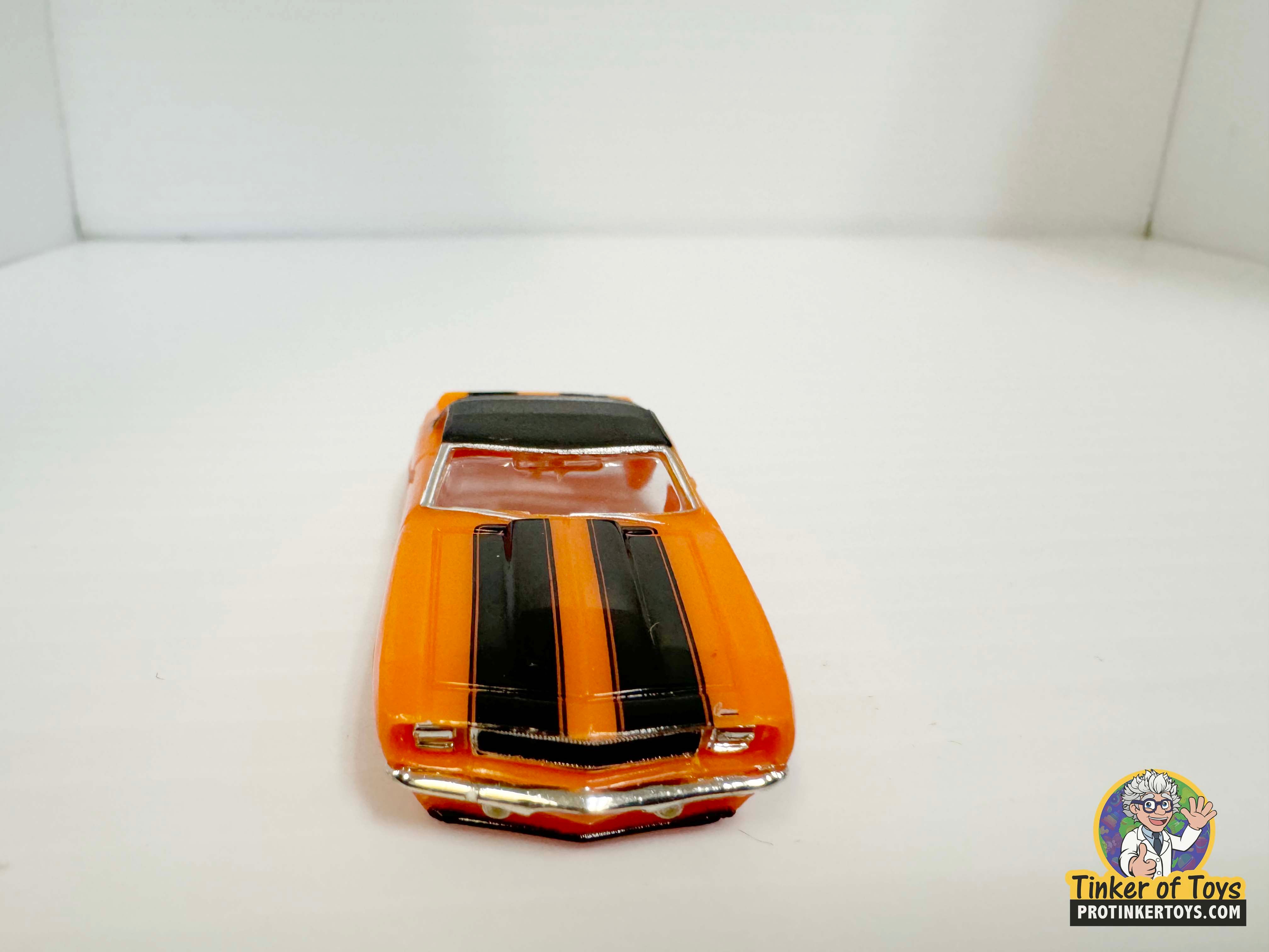 1969 Camaro RS Convertible with Orange and Black Stripes - Model Motoring's Classic Slot Car