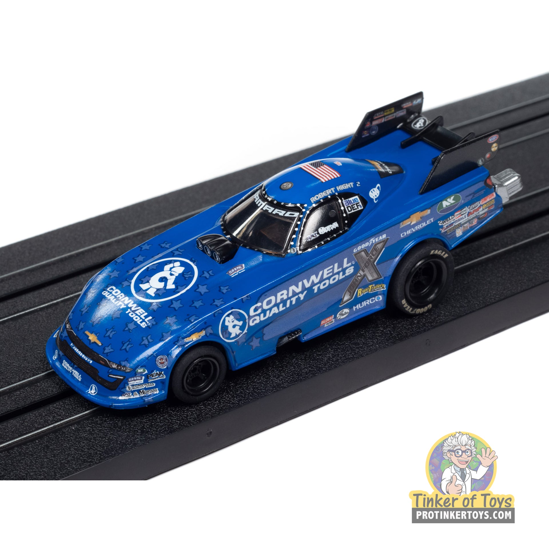 4Gear Robert Hight Cornwell Tools 2023 Chevy Camaro Funny Car - Must - Have HO Slot Car by Auto World | SC405