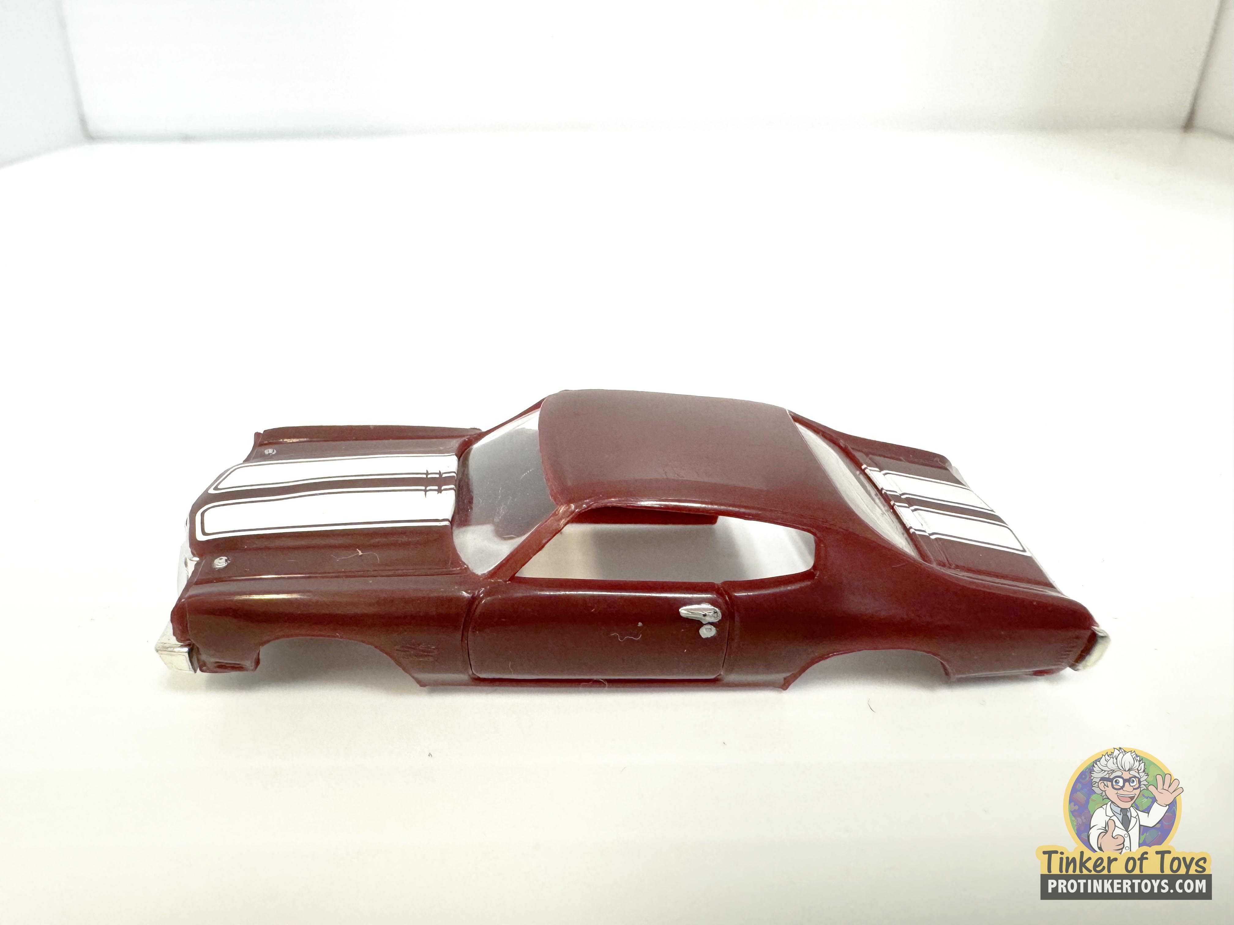 1970 Chevelle SS Maroon with White Stripes - A Stunning Slot Car by Model Motoring