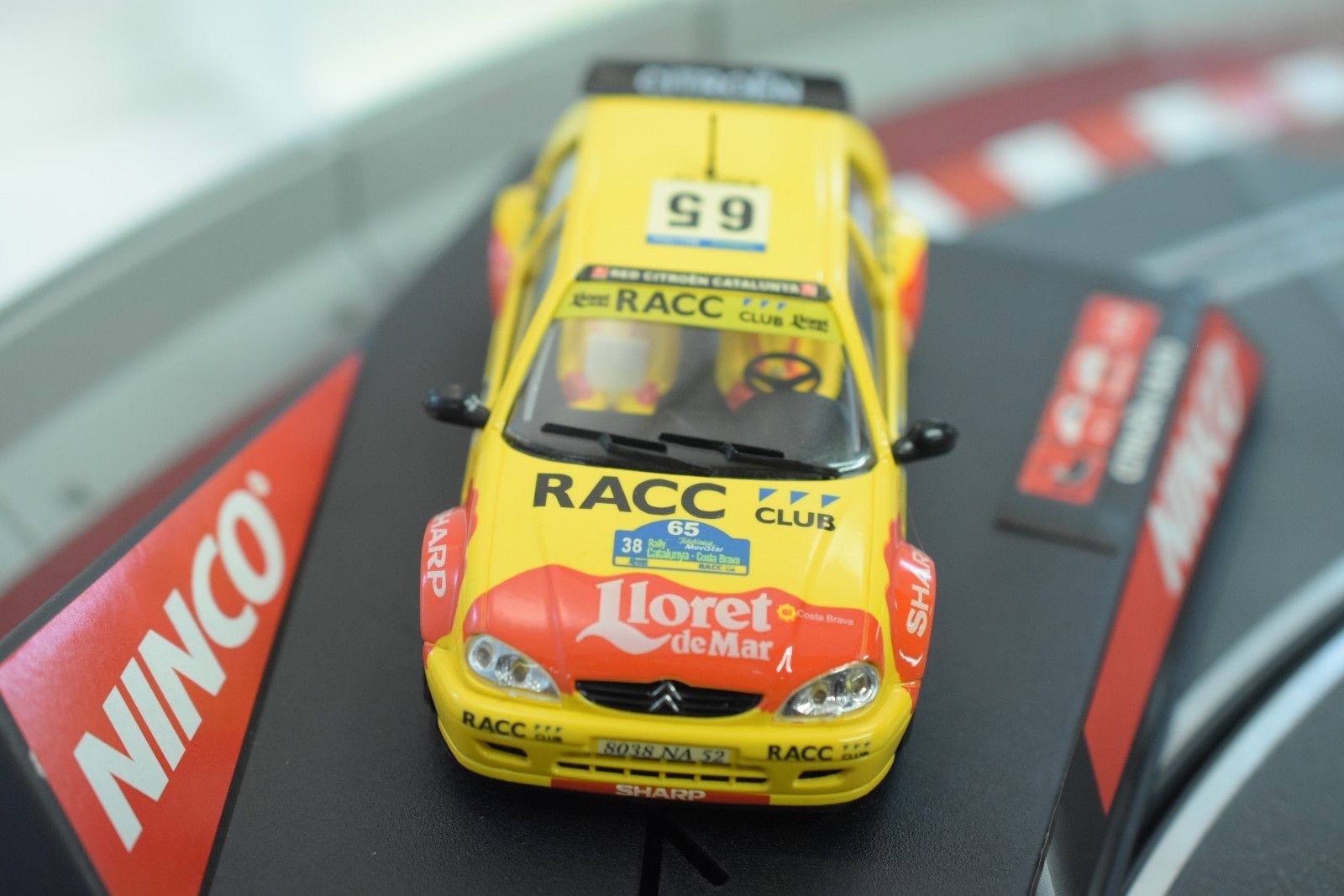 Ninco's Exciting Citroen Saxo JWRC 'RACC' D Sola Slot Car - 50266