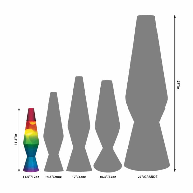 Lava 11.5" LAVA® Lamp Rainbow - White/Tricolor: A Mesmerizing Visual Delight Since 1982 | Schylling