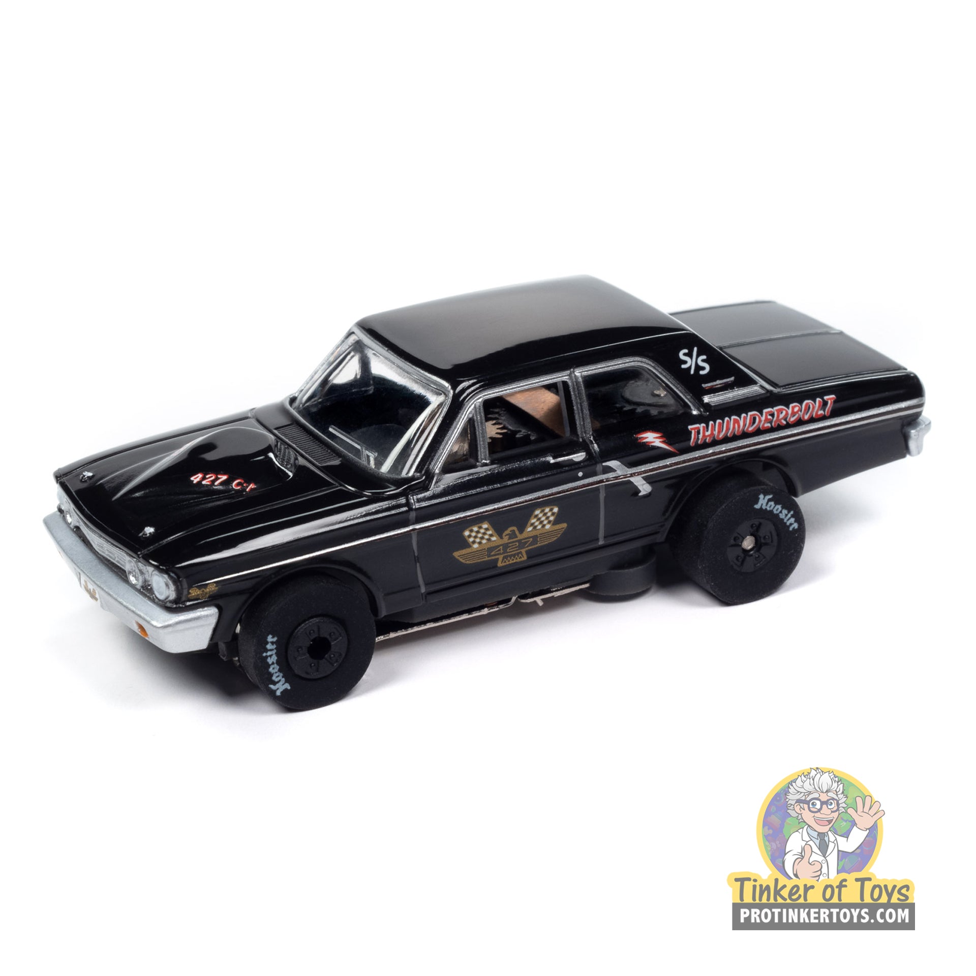 Auto World's Thunderjet 1964 Ford Thunderbolt - Gloss Black with 427 Graphics! SC408
