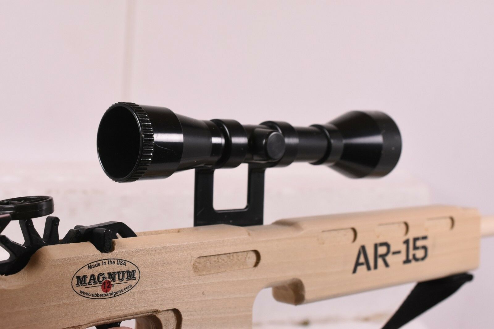 Powerful AR-15 Combat Rubber Band Rifle with Scope, Sling, and Free Ammo! | GL2AR15SS | Magnum Rubber Band Guns