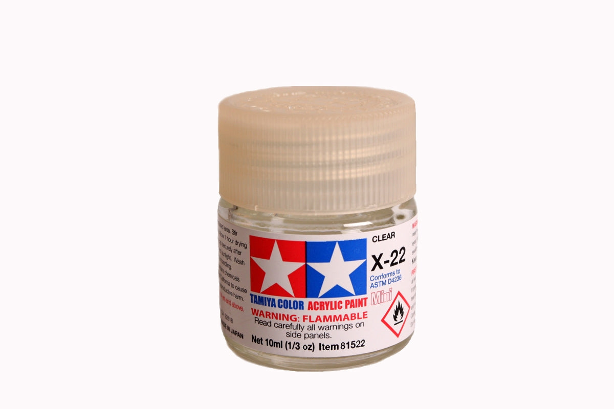 Tamiya Acrylic Mini X-22 Clear Paint - 10ml Gem!